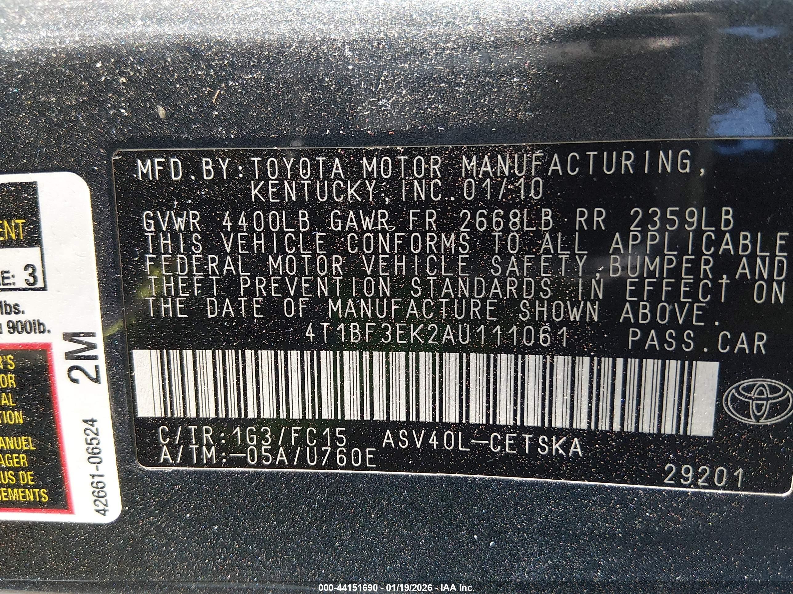 TOYOTA CAMRY image 9