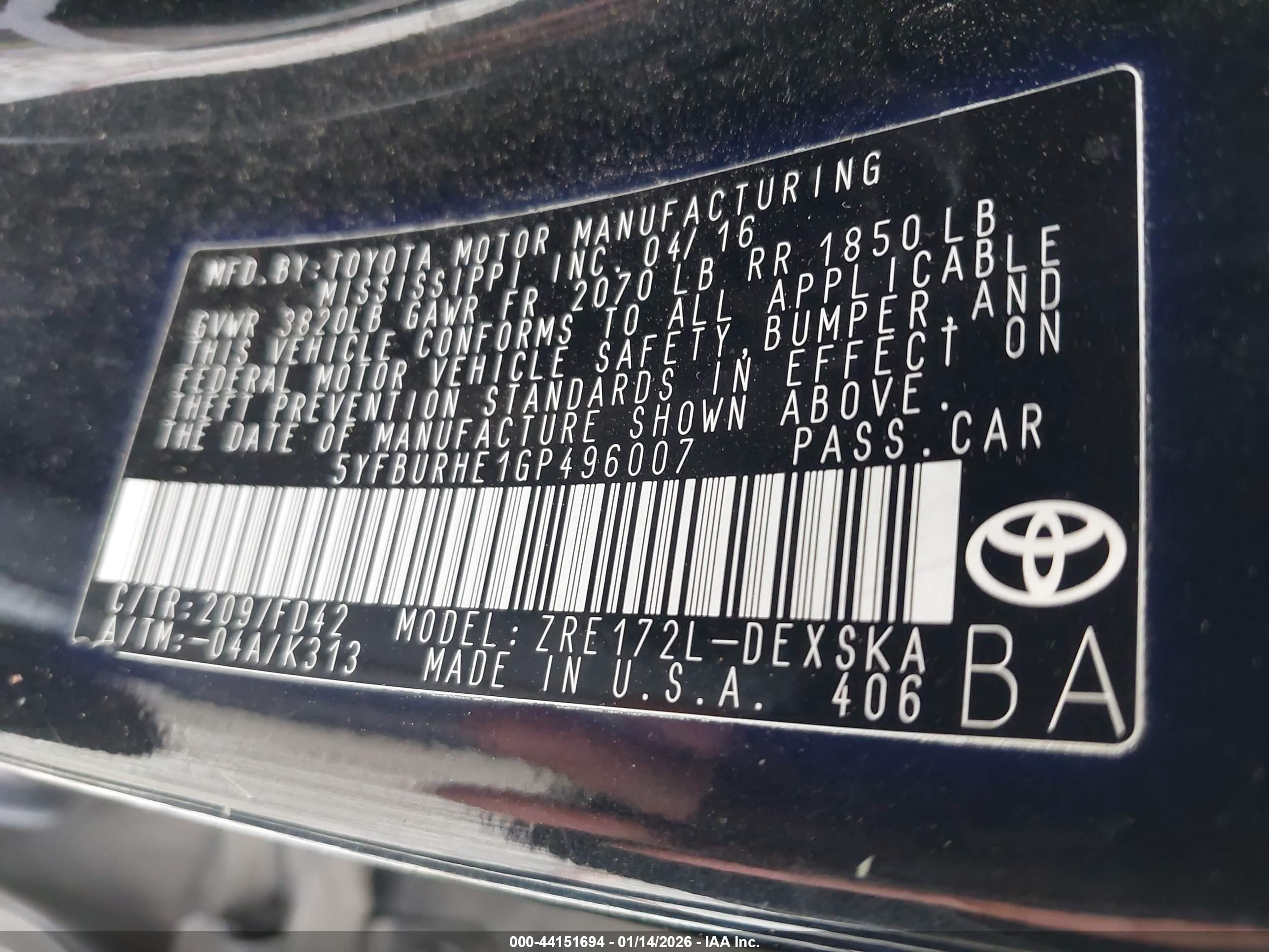 TOYOTA COROLLA image 9