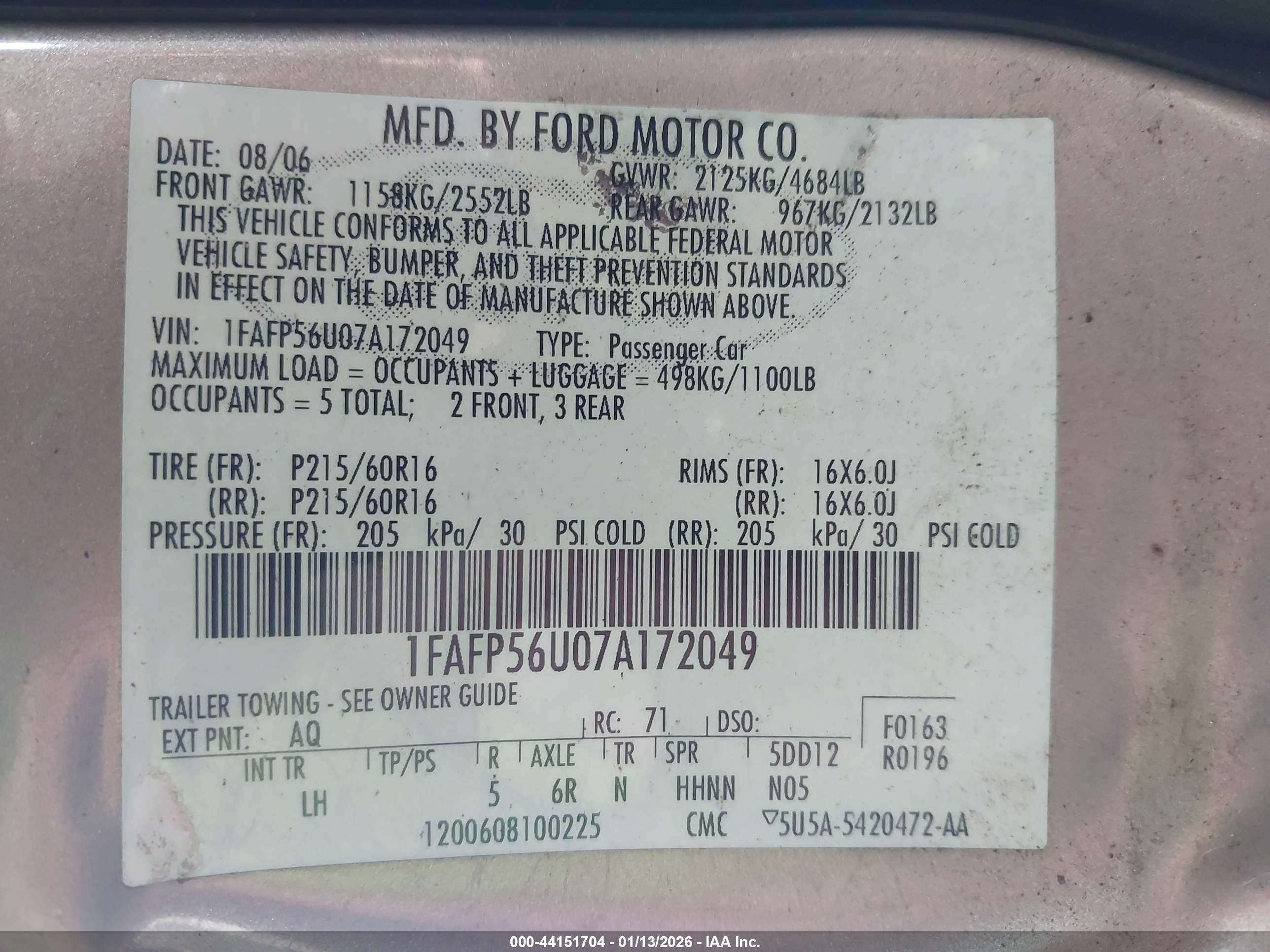 FORD TAURUS image 9