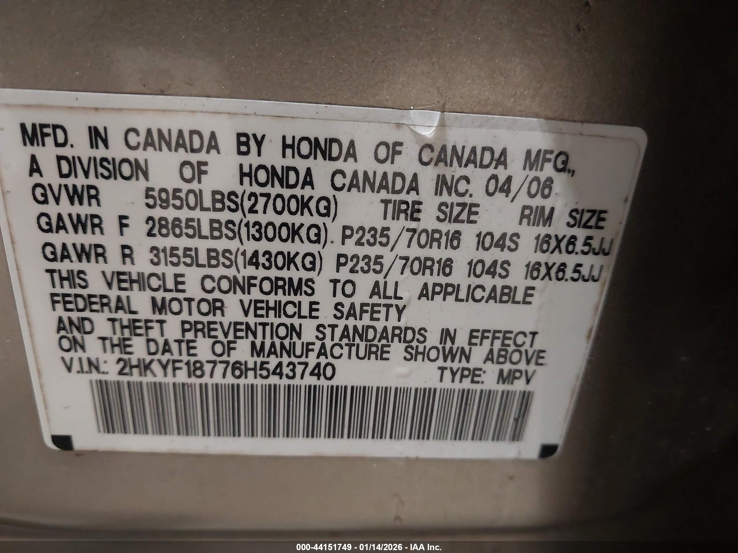 HONDA PILOT image 9