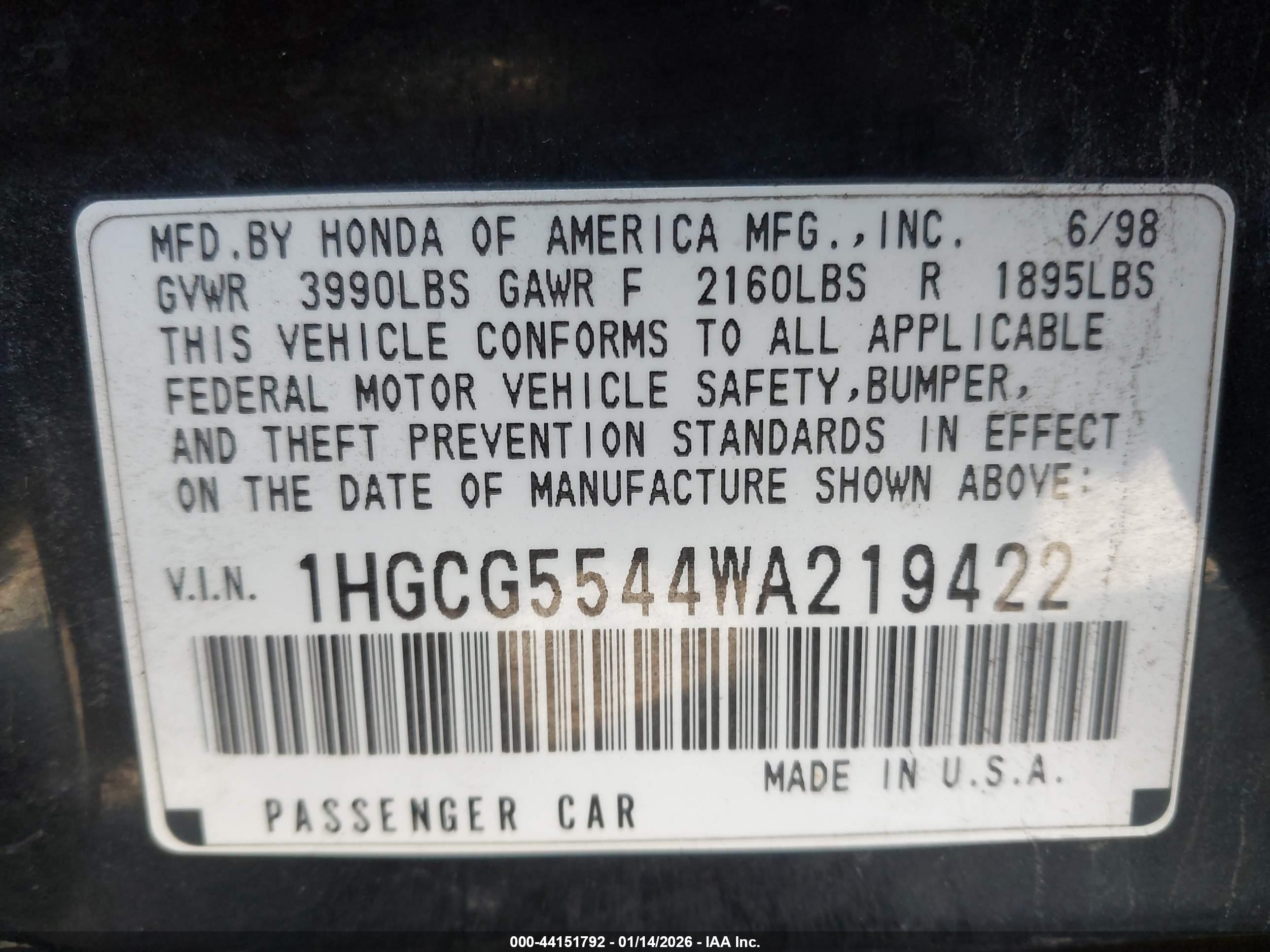 HONDA ACCORD image 9