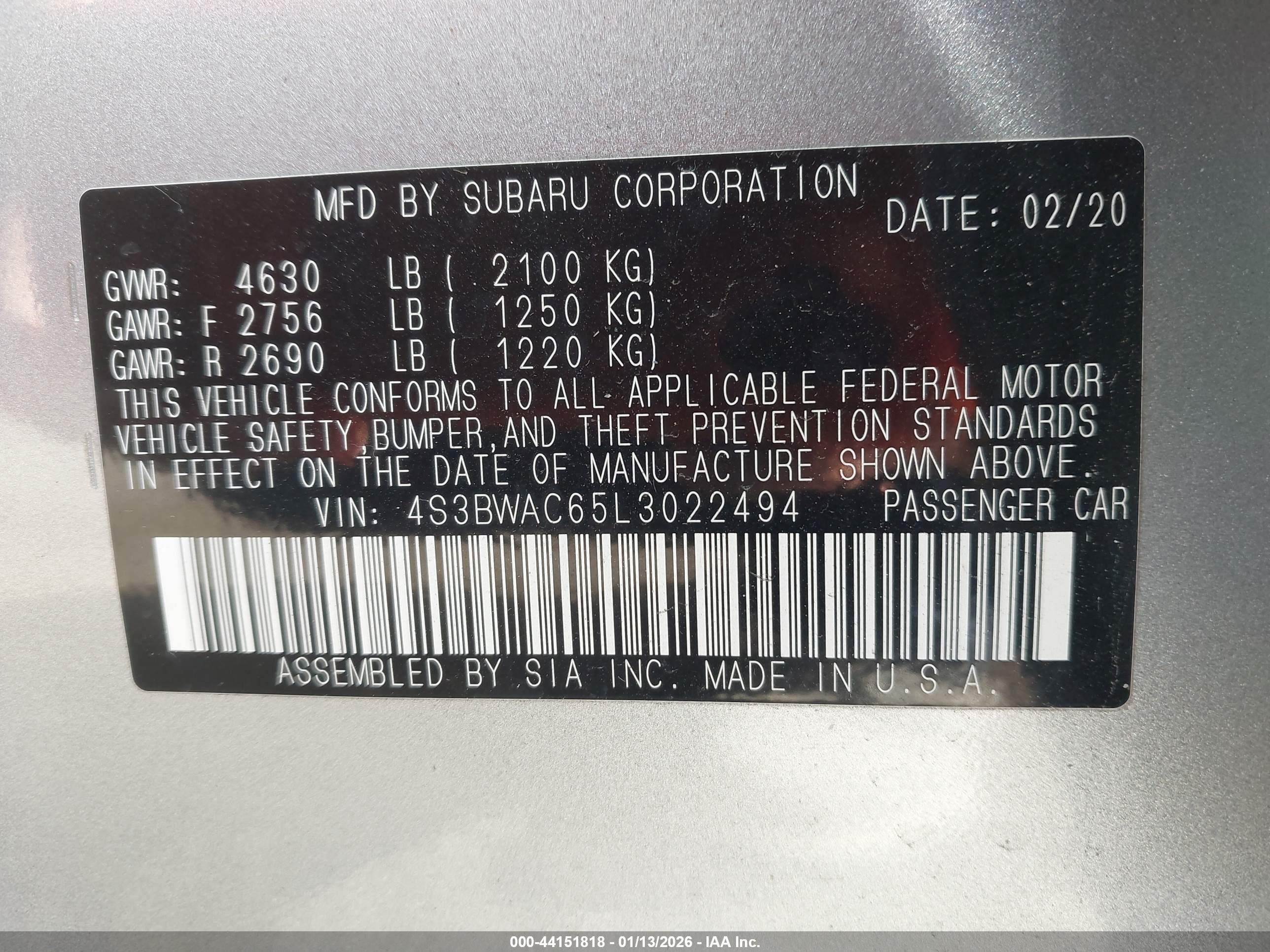 SUBARU LEGACY image 9