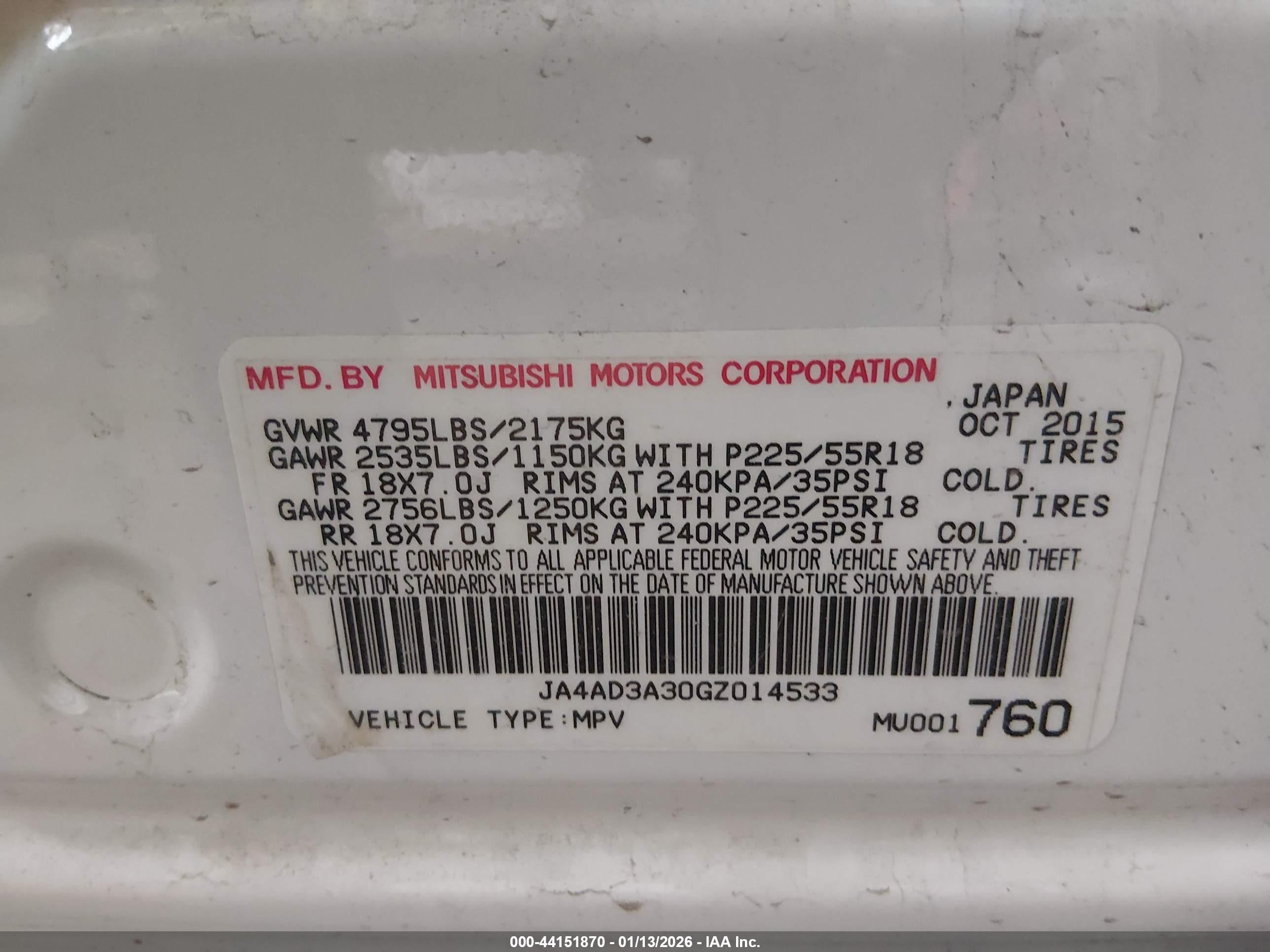 MITSUBISHI OUTLANDER image 9