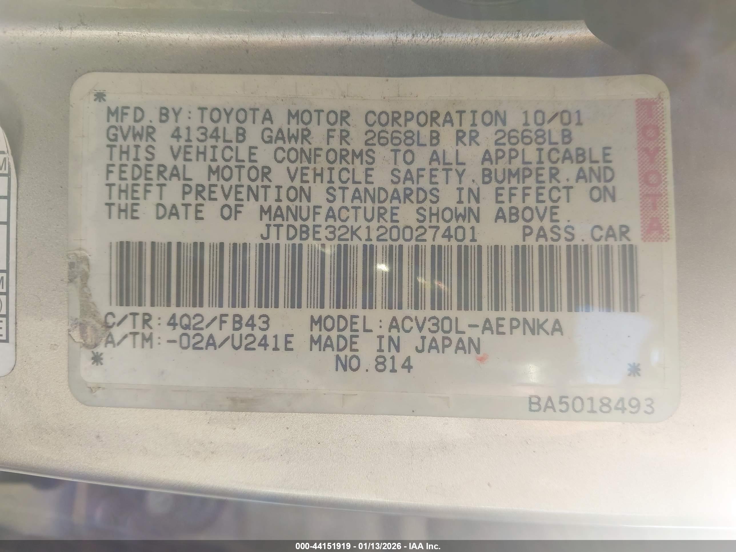 TOYOTA CAMRY image 9
