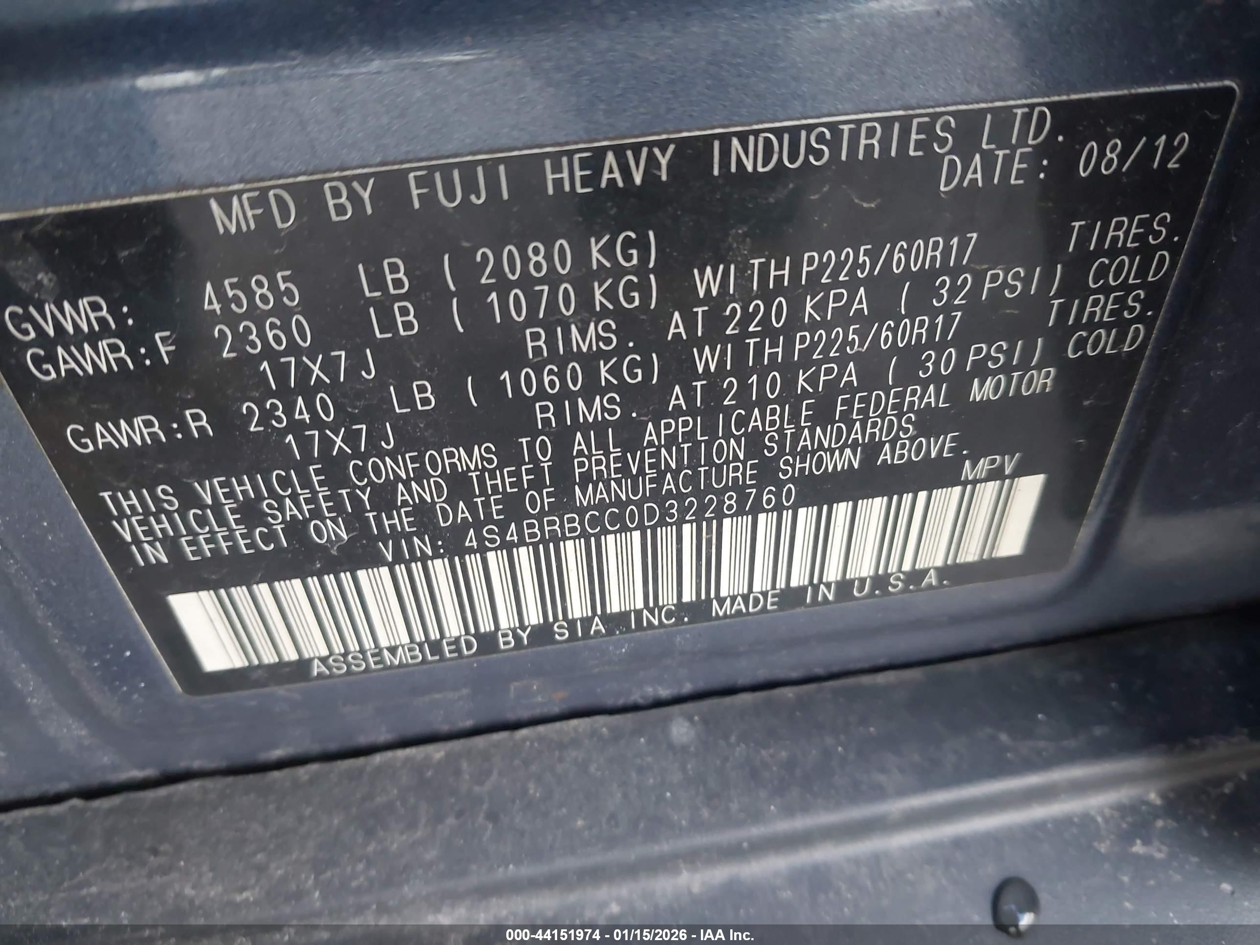 SUBARU OUTBACK image 9