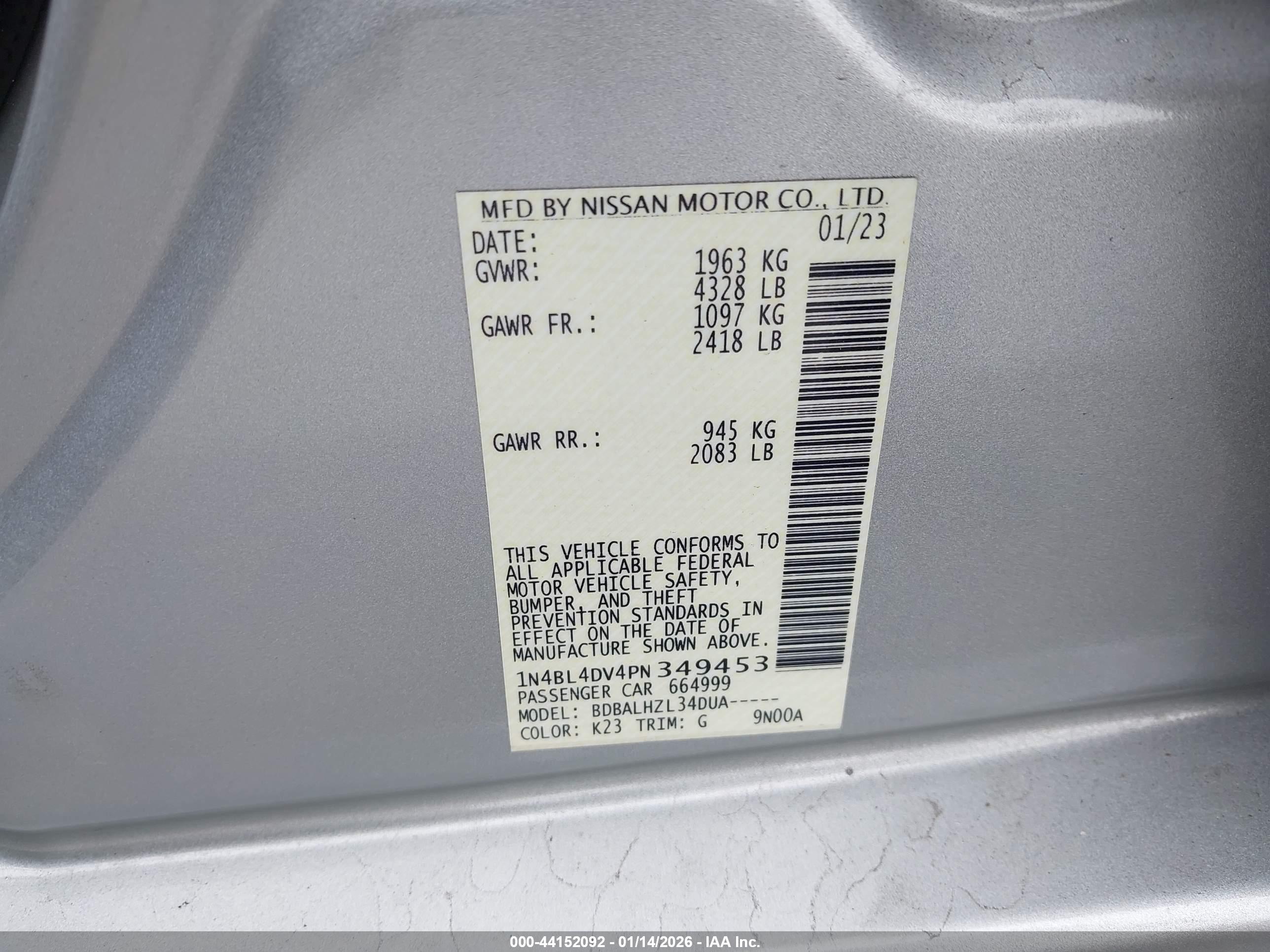 NISSAN ALTIMA image 9