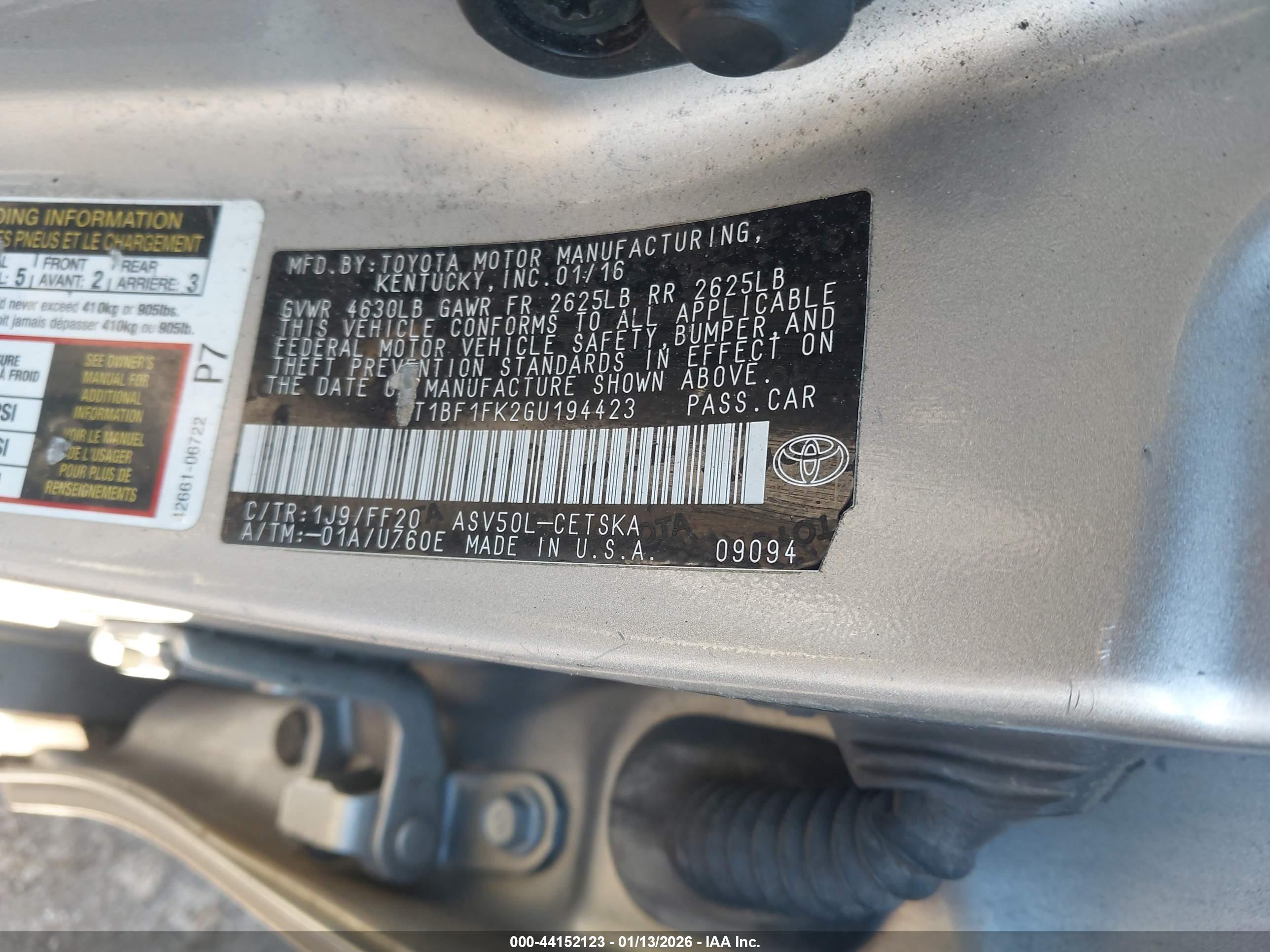 TOYOTA CAMRY image 9