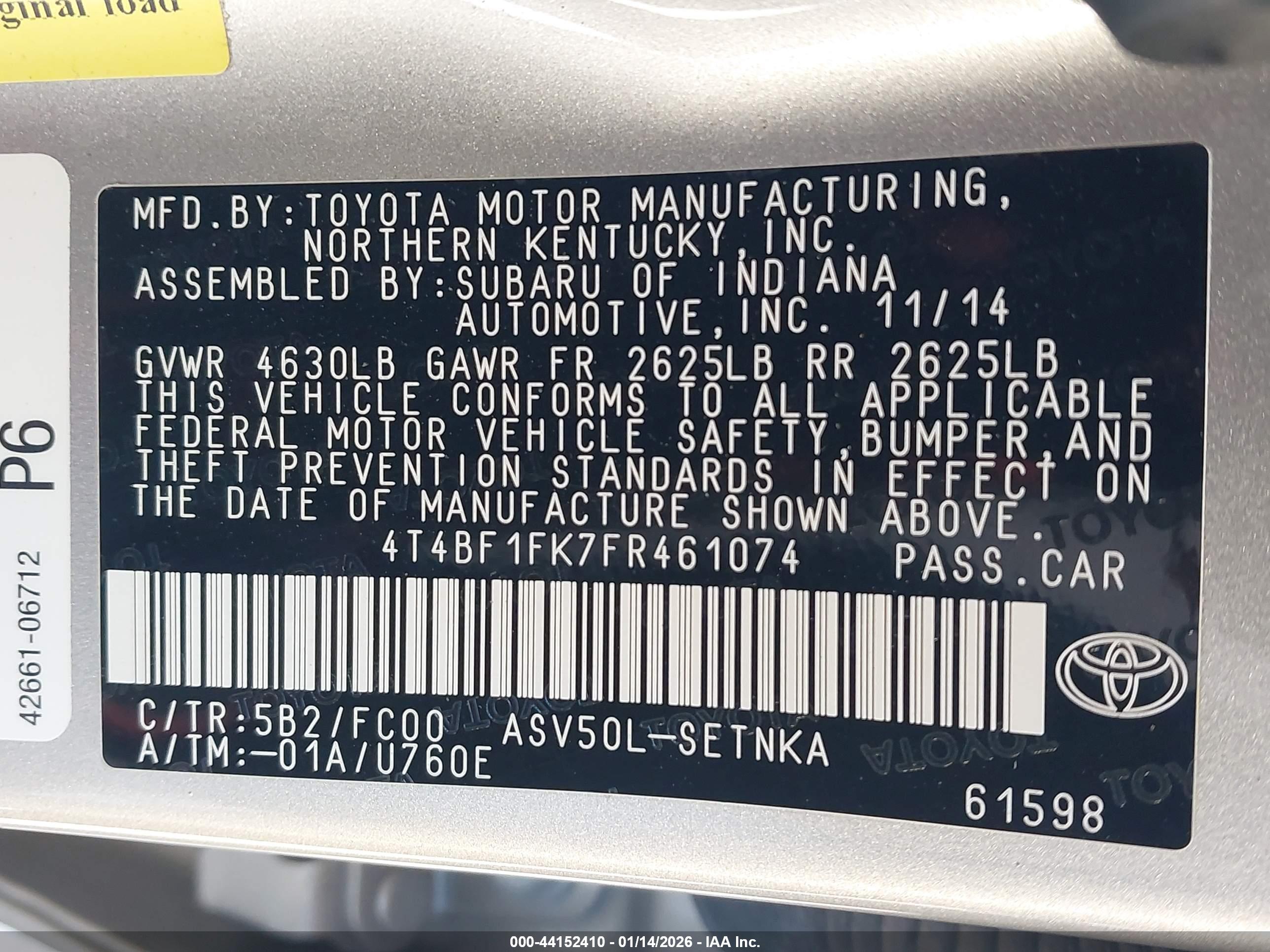 TOYOTA CAMRY image 9