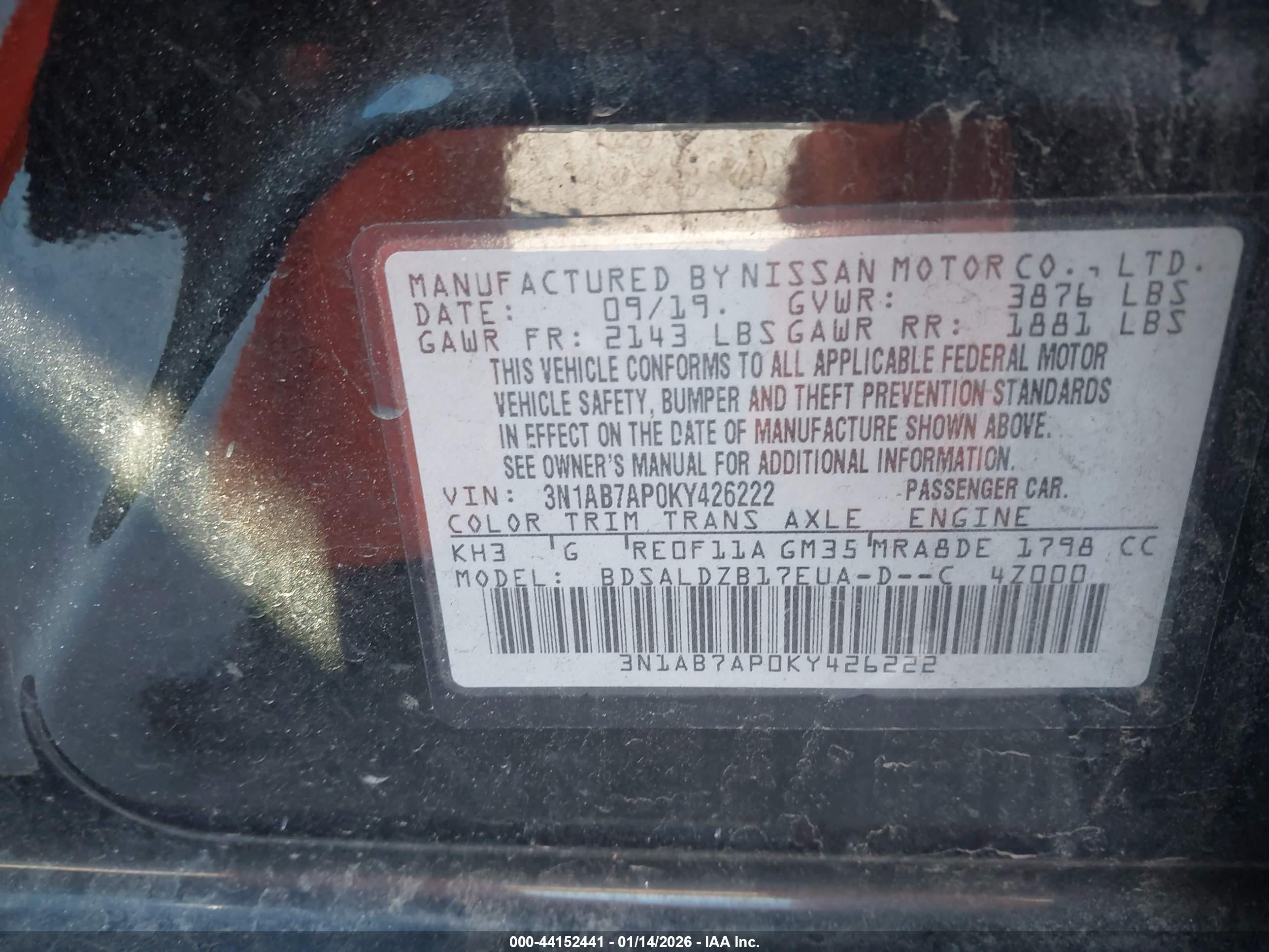 NISSAN SENTRA image 9