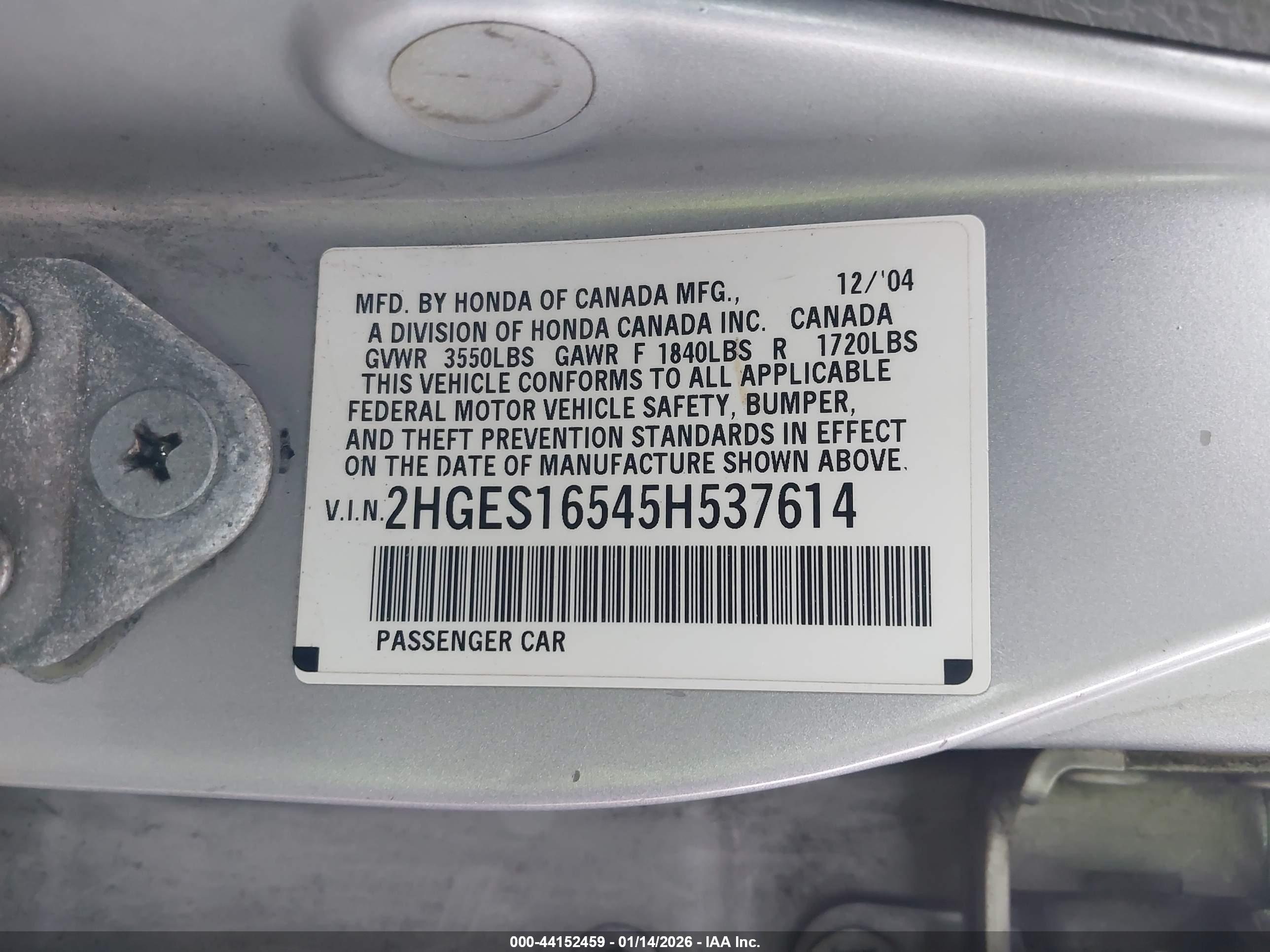 HONDA CIVIC image 9