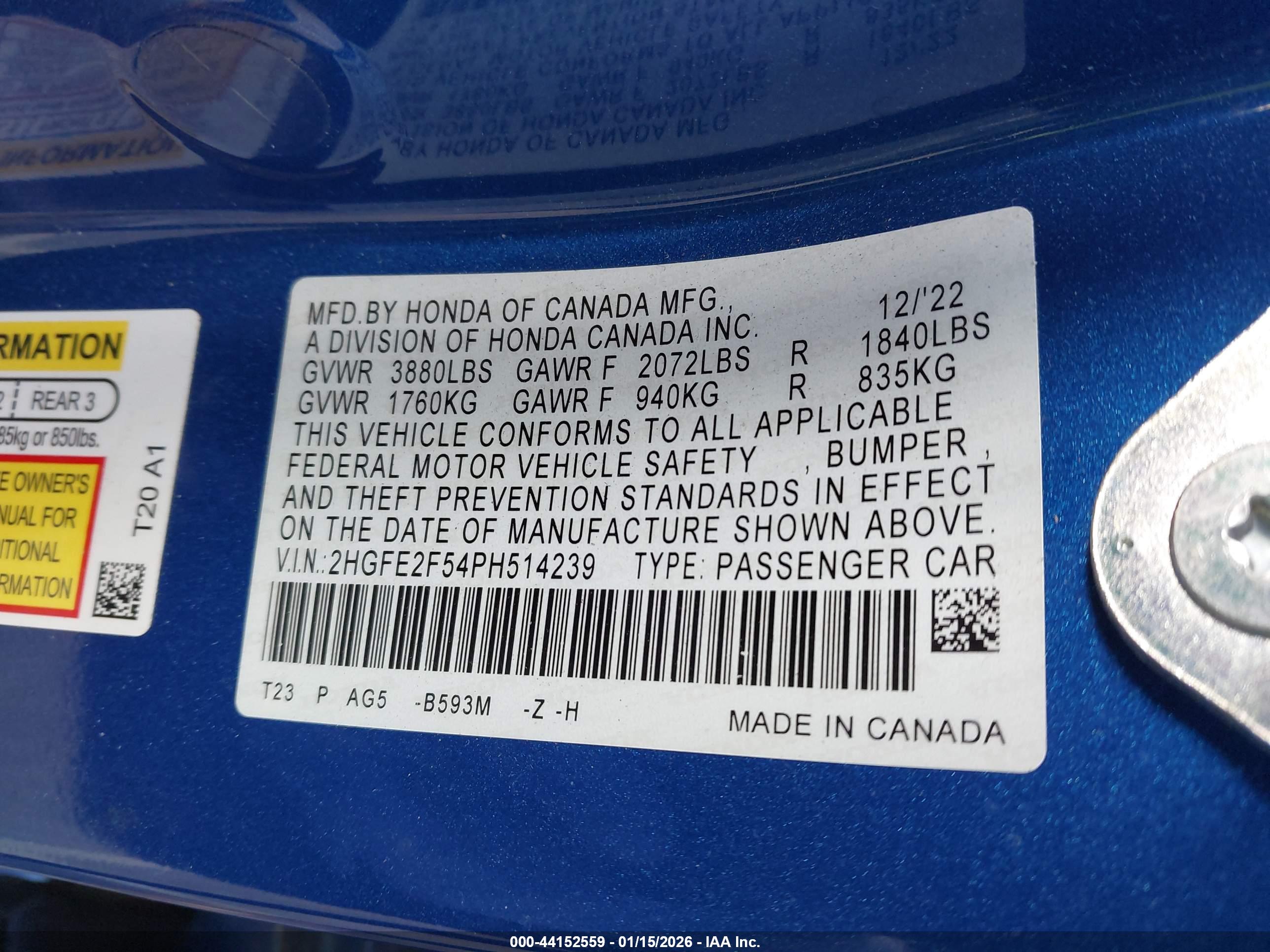 HONDA CIVIC image 9