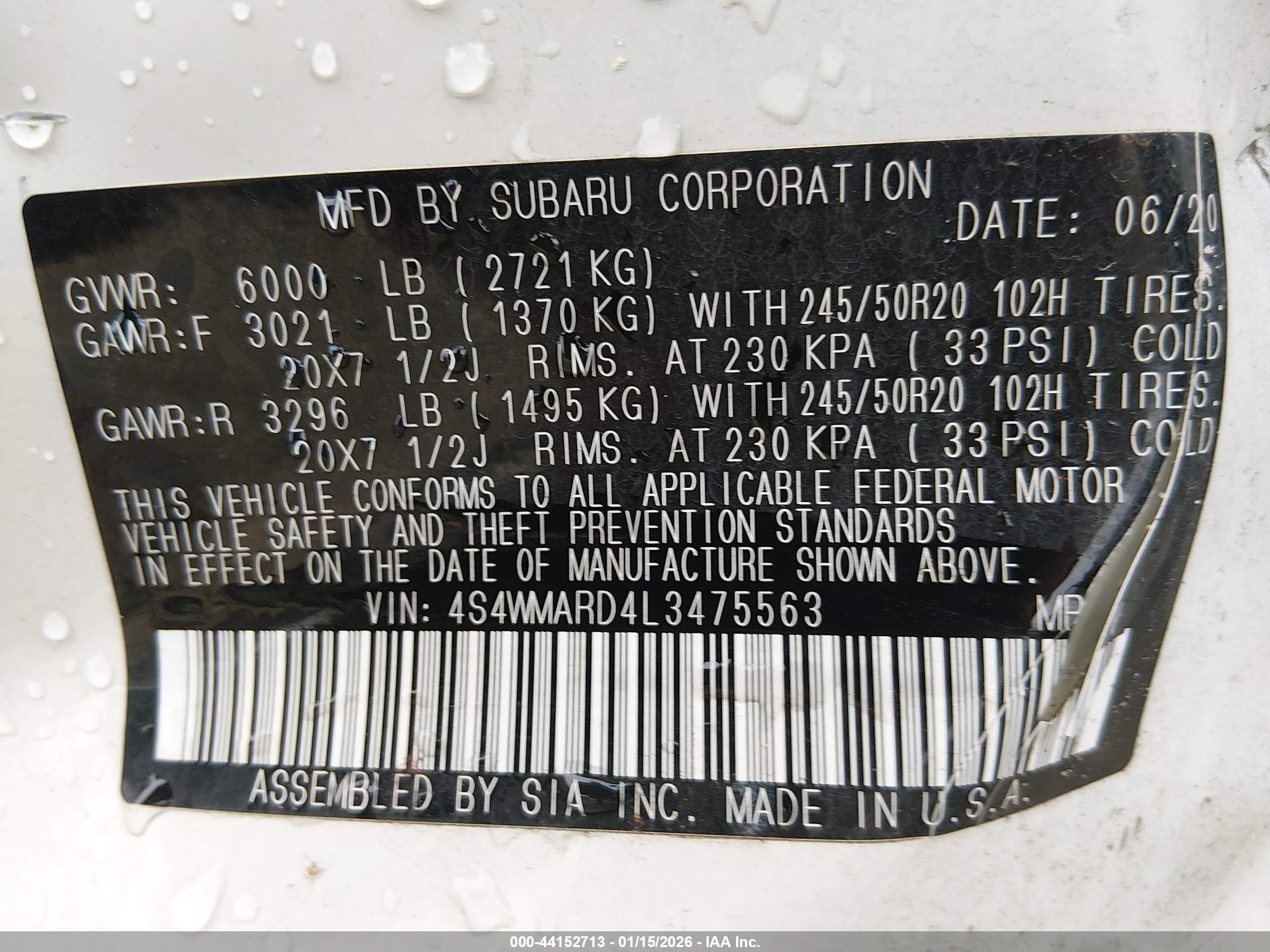 SUBARU ASCENT image 9