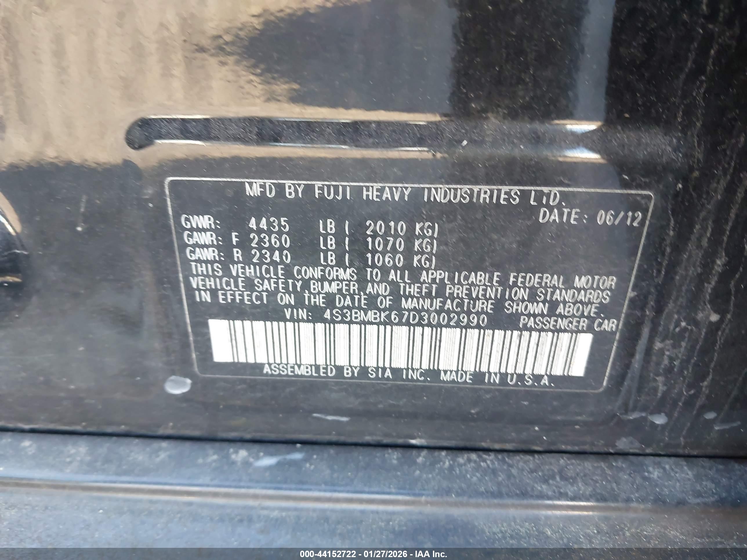 SUBARU LEGACY image 9