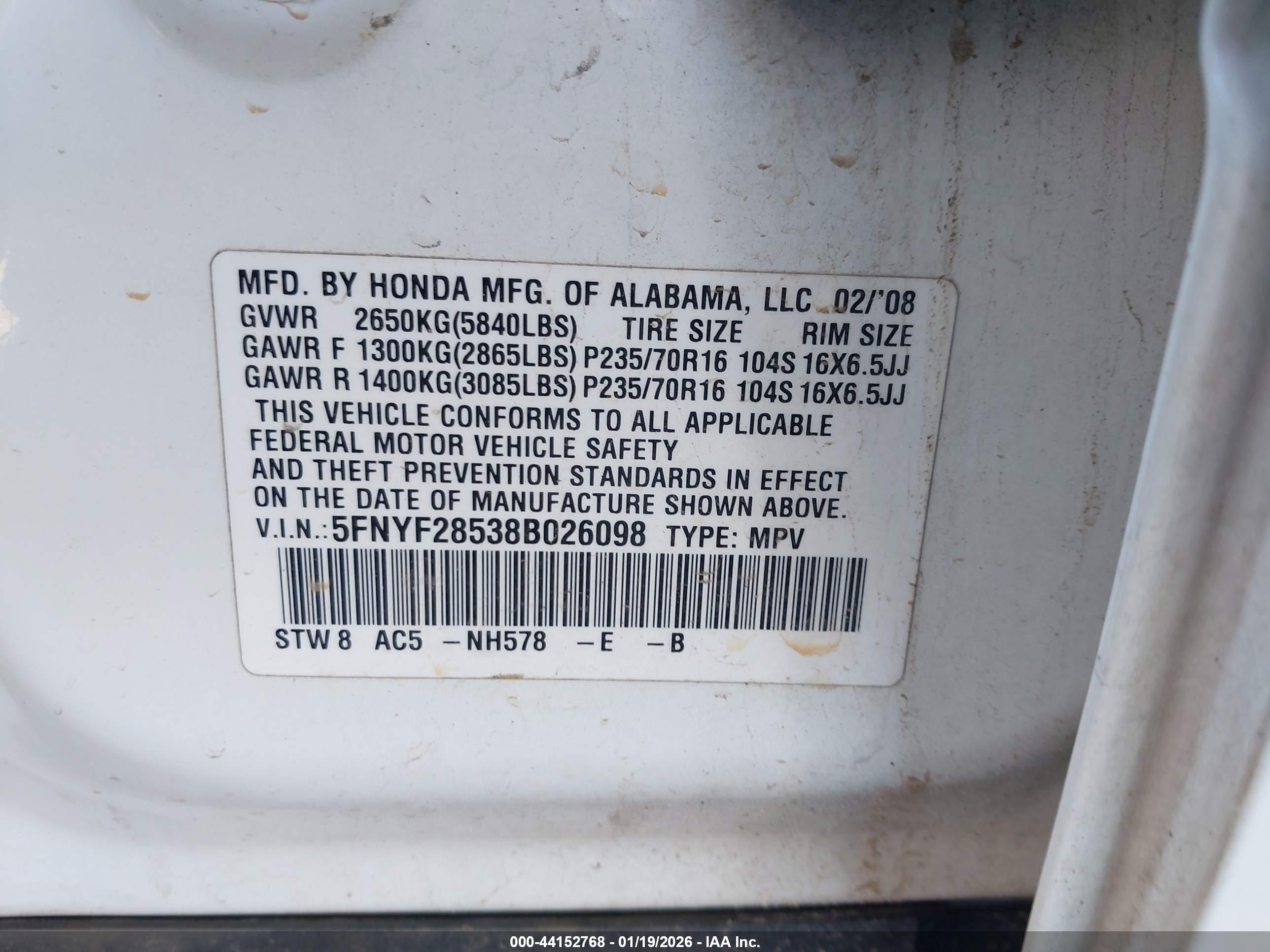 HONDA PILOT image 9