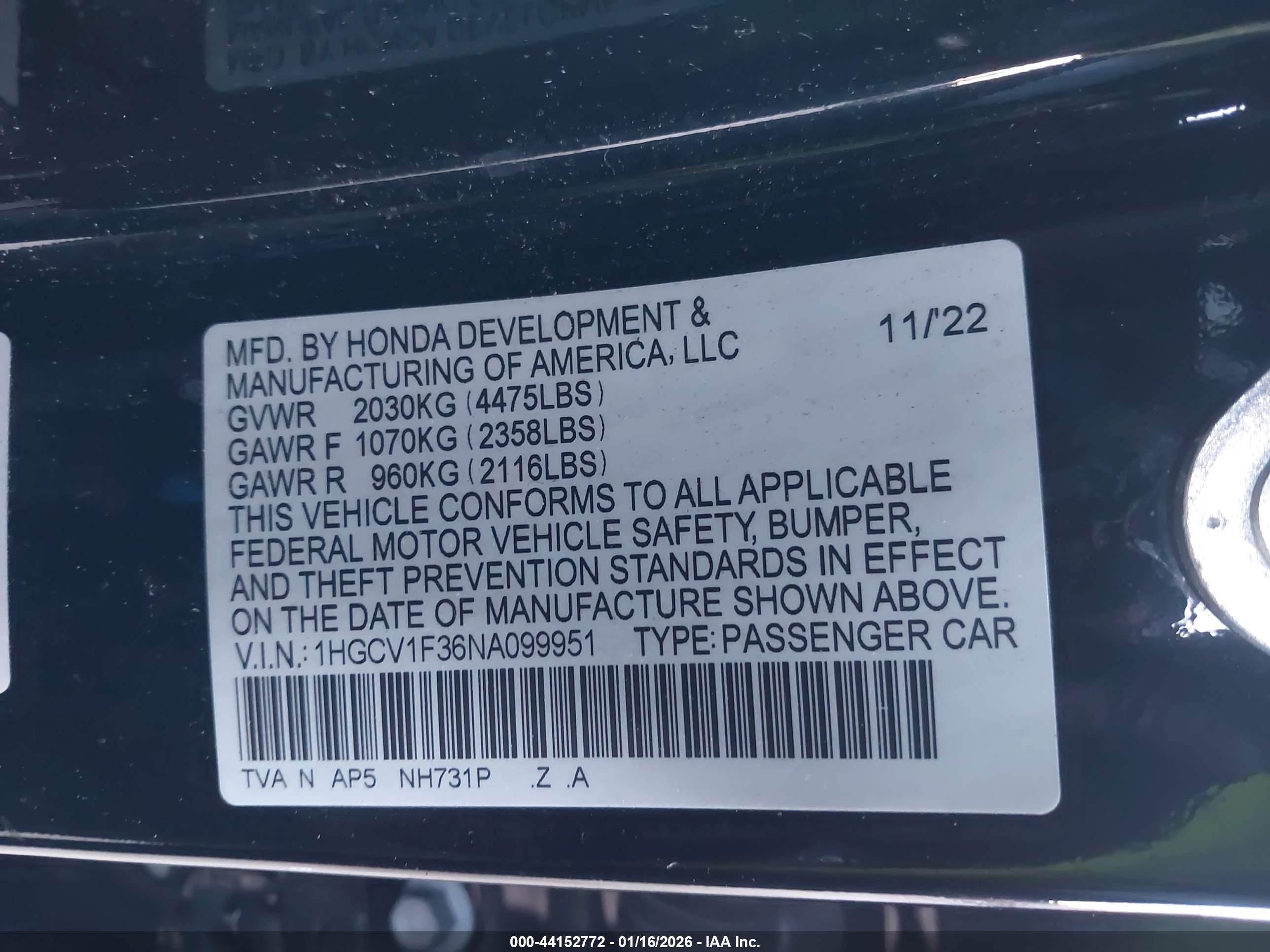 HONDA ACCORD image 9