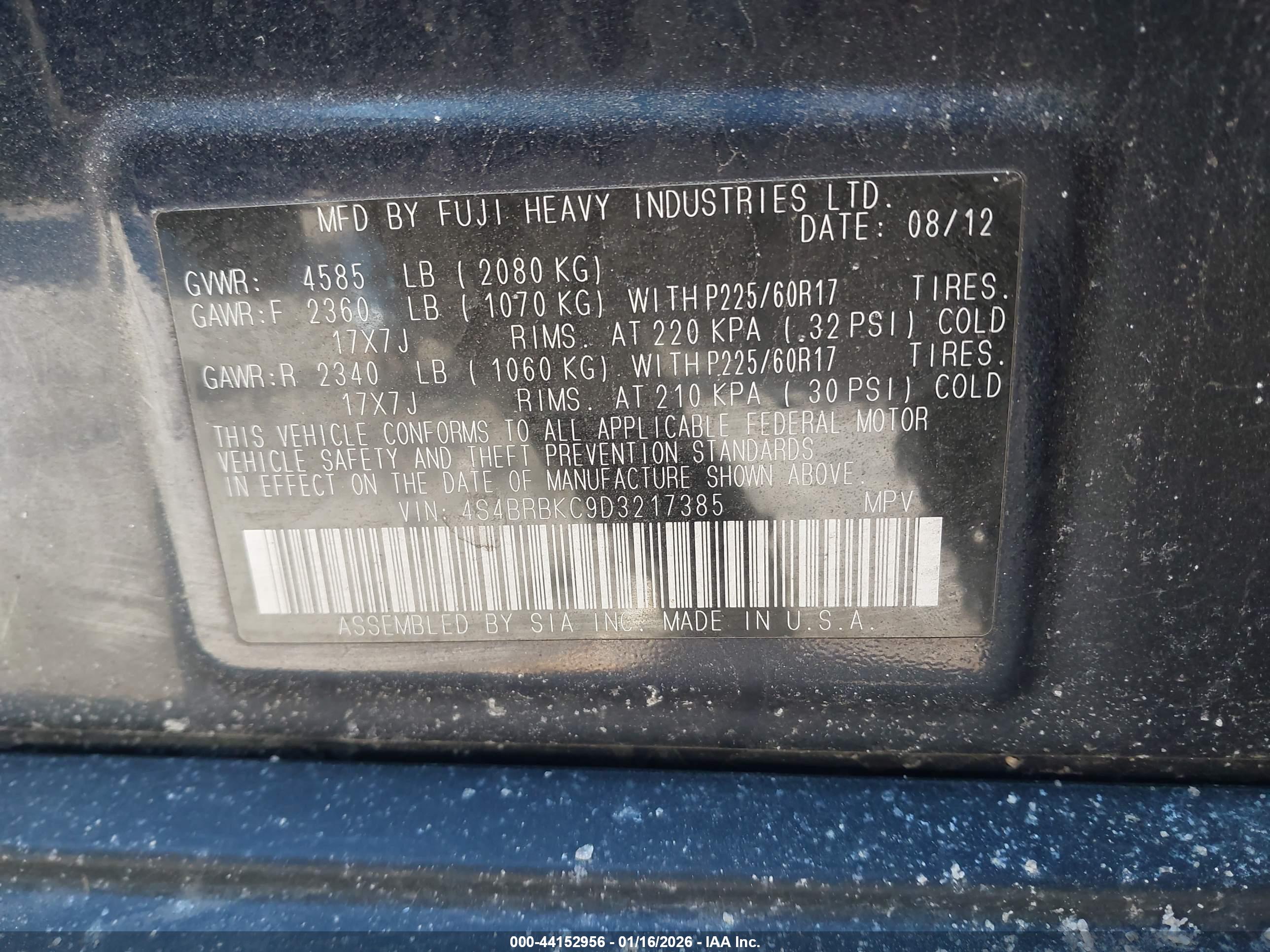 SUBARU OUTBACK image 9