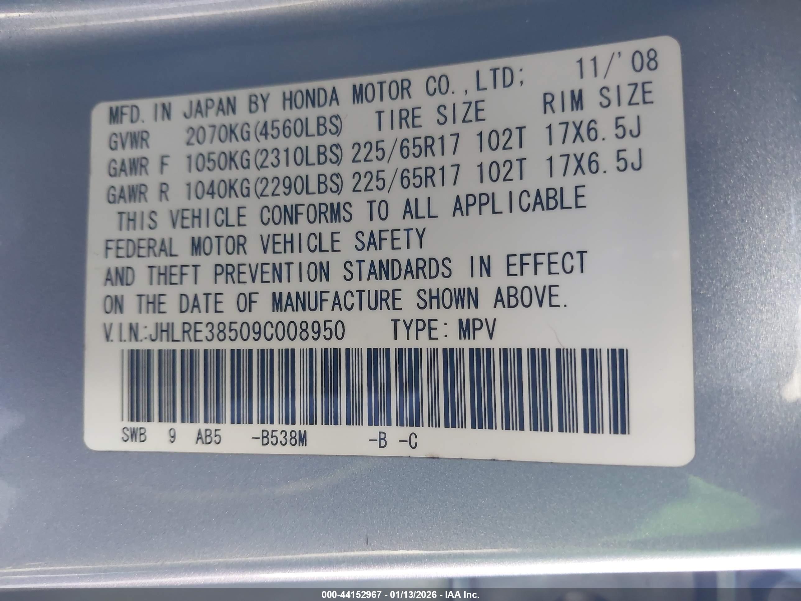HONDA CR-V image 9