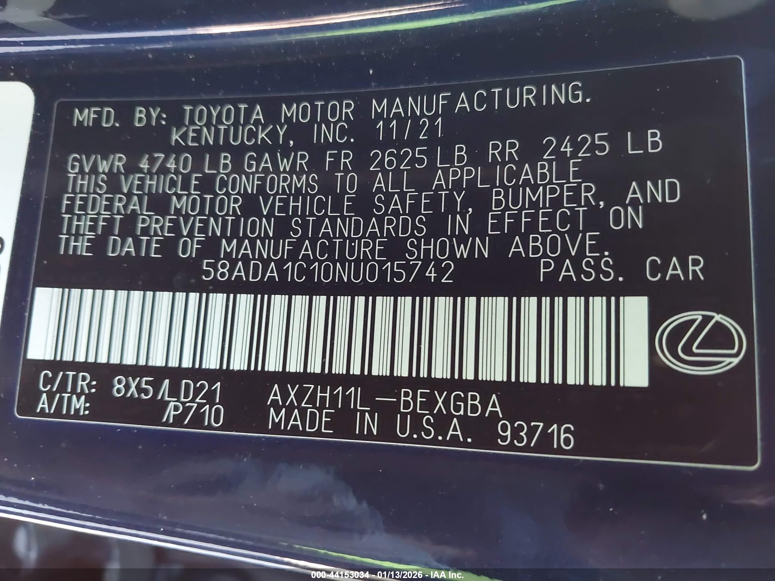 LEXUS ES image 9