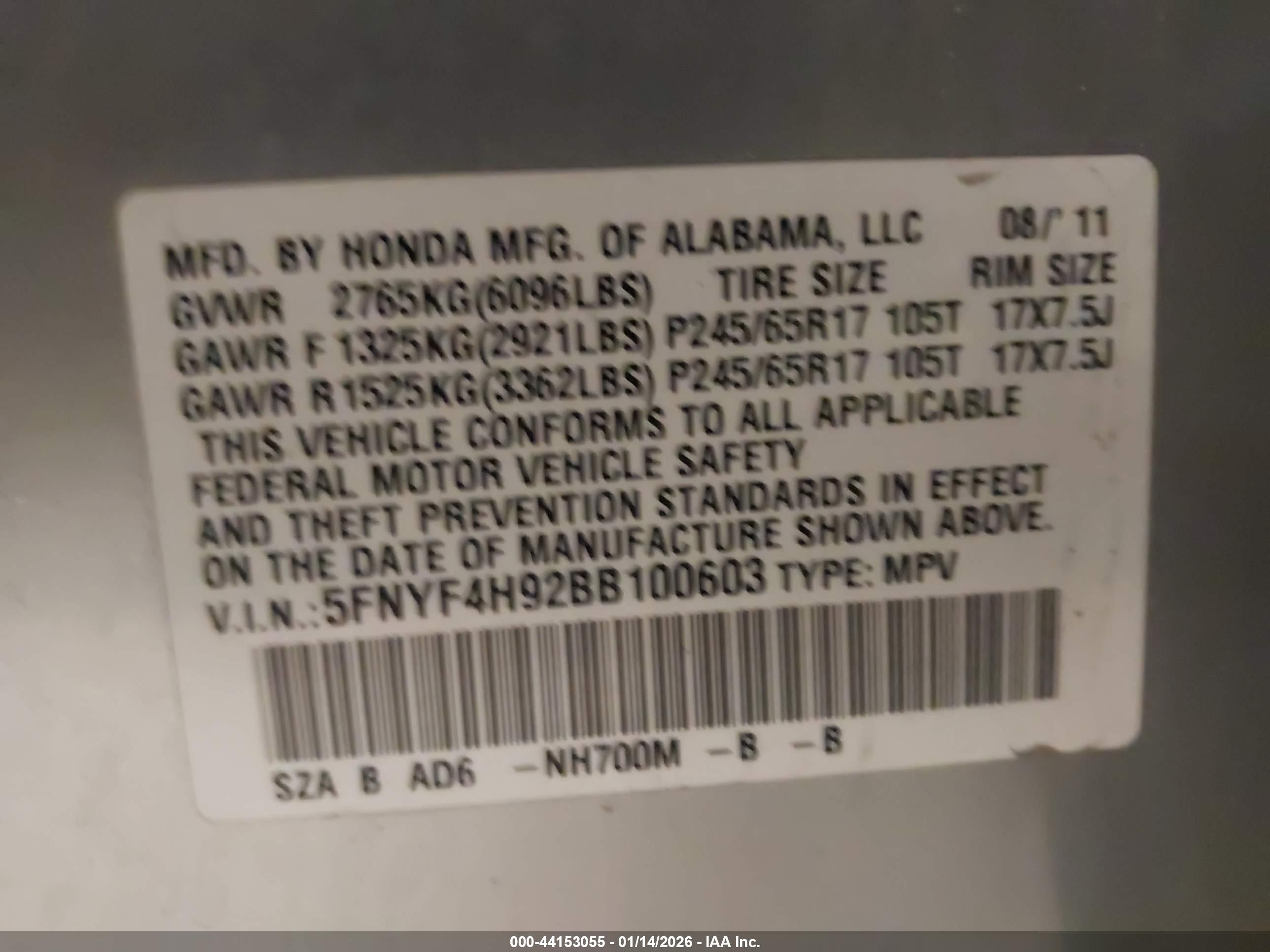 HONDA PILOT image 9