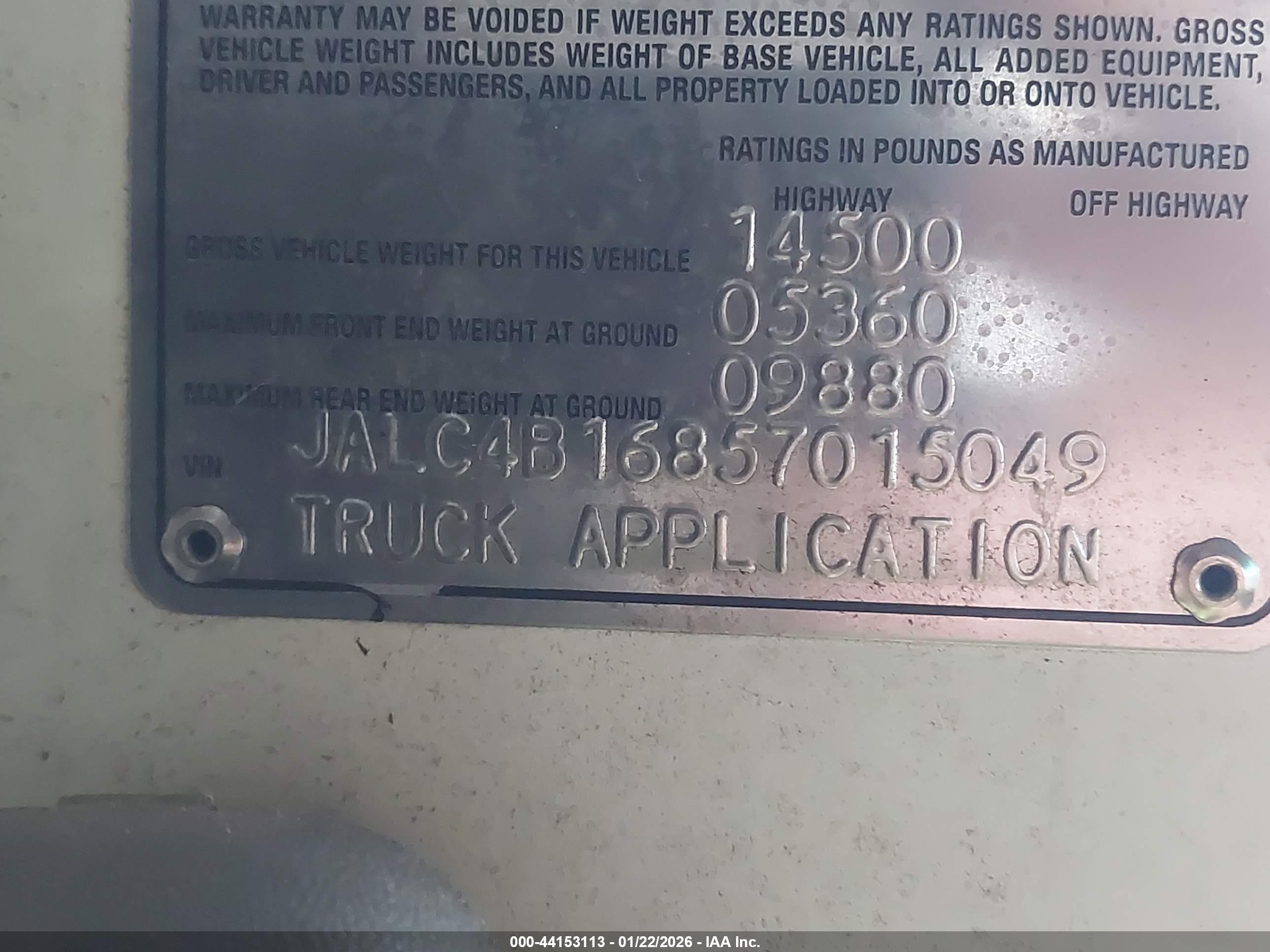 ISUZU W4S042 image 9