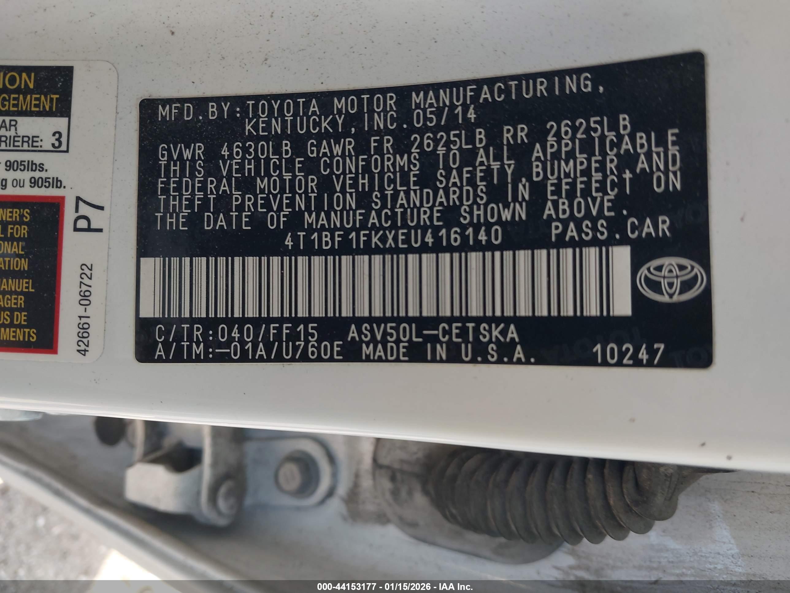 TOYOTA CAMRY image 9