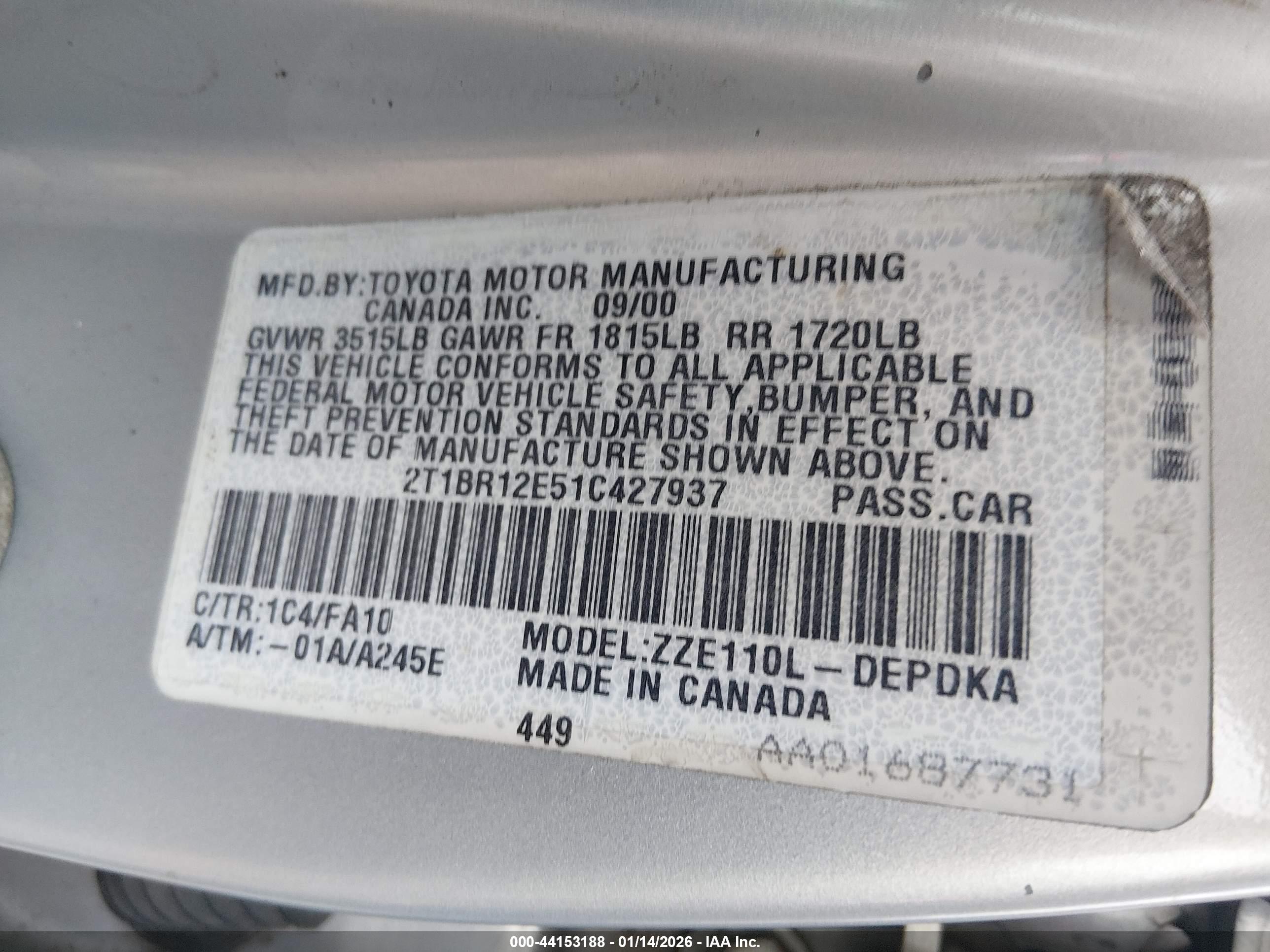 TOYOTA COROLLA image 9