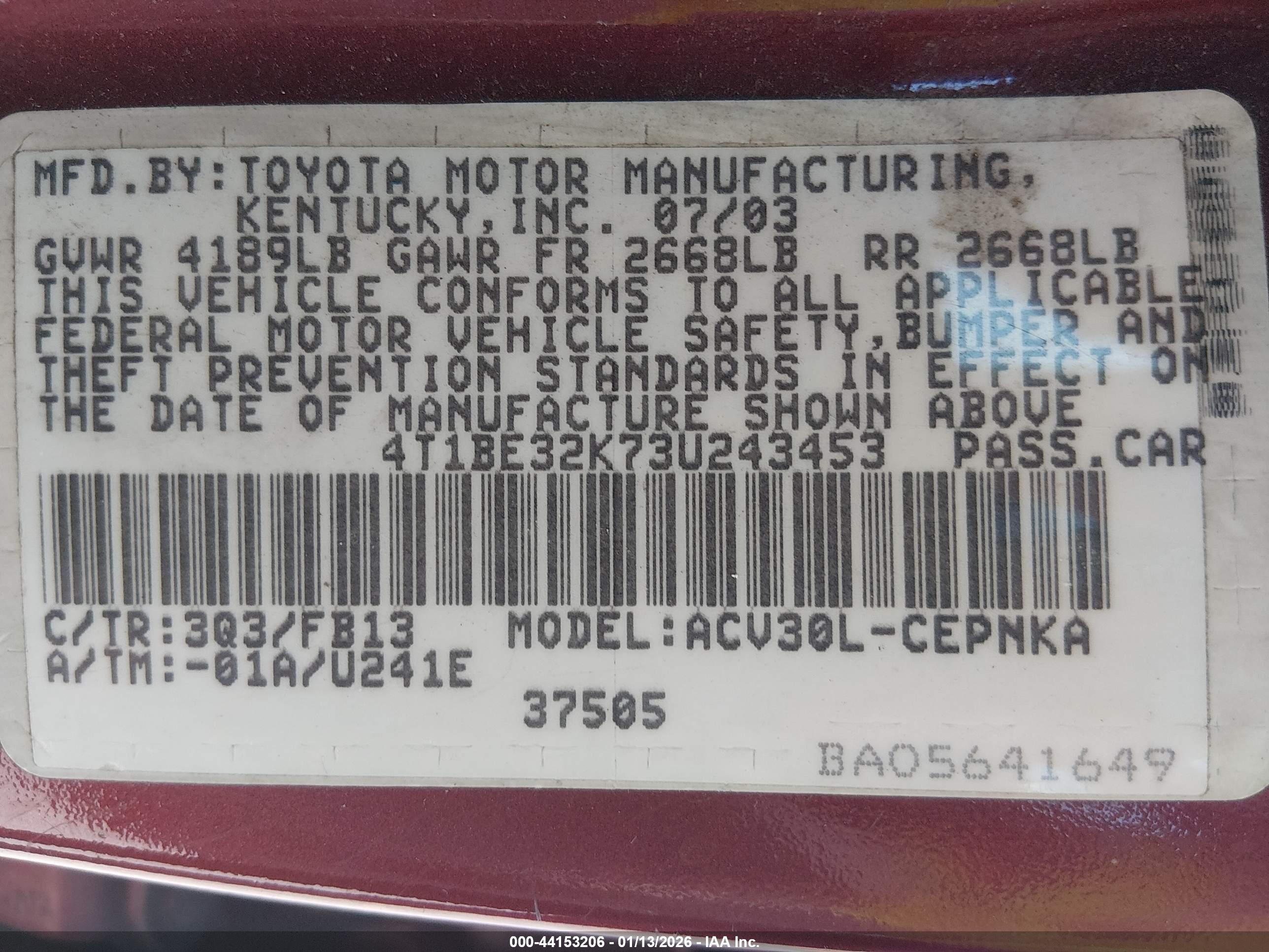 TOYOTA CAMRY image 9