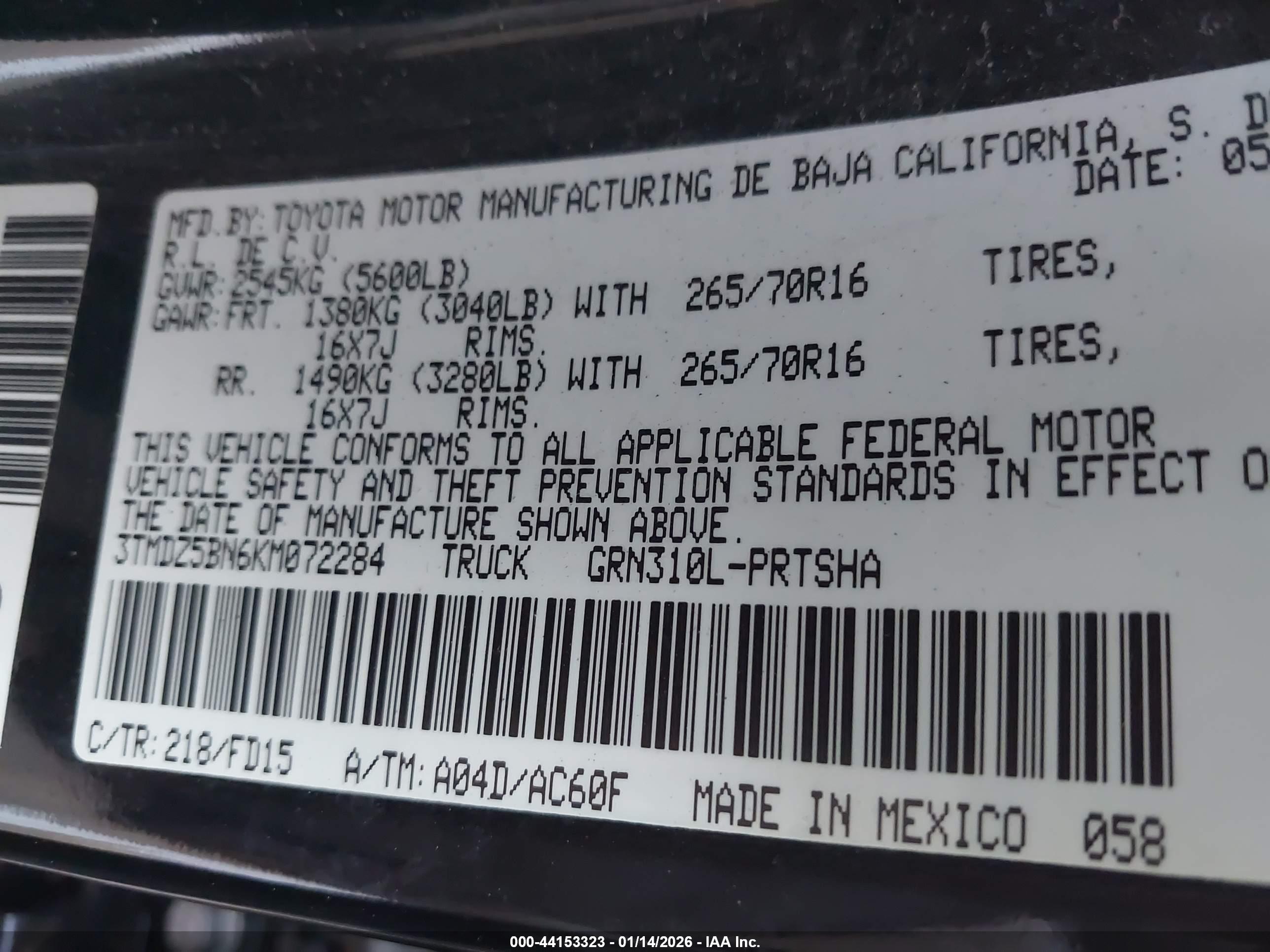 TOYOTA TACOMA image 9