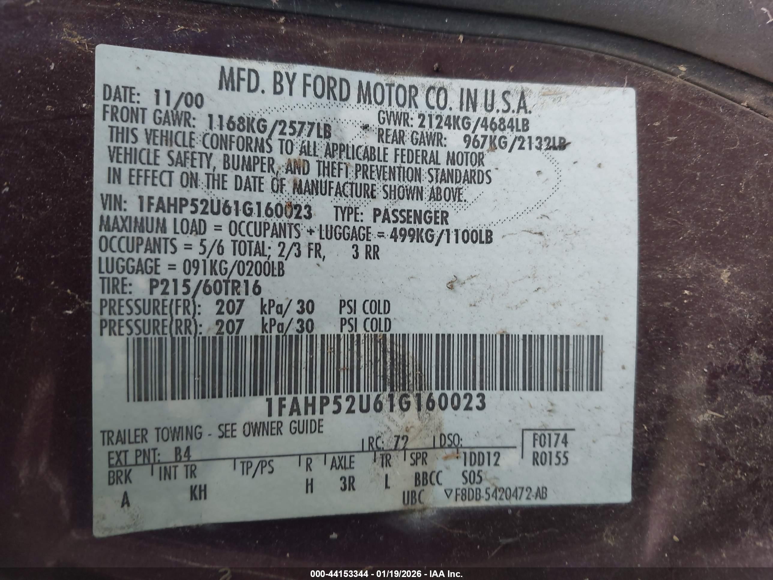 FORD TAURUS image 9