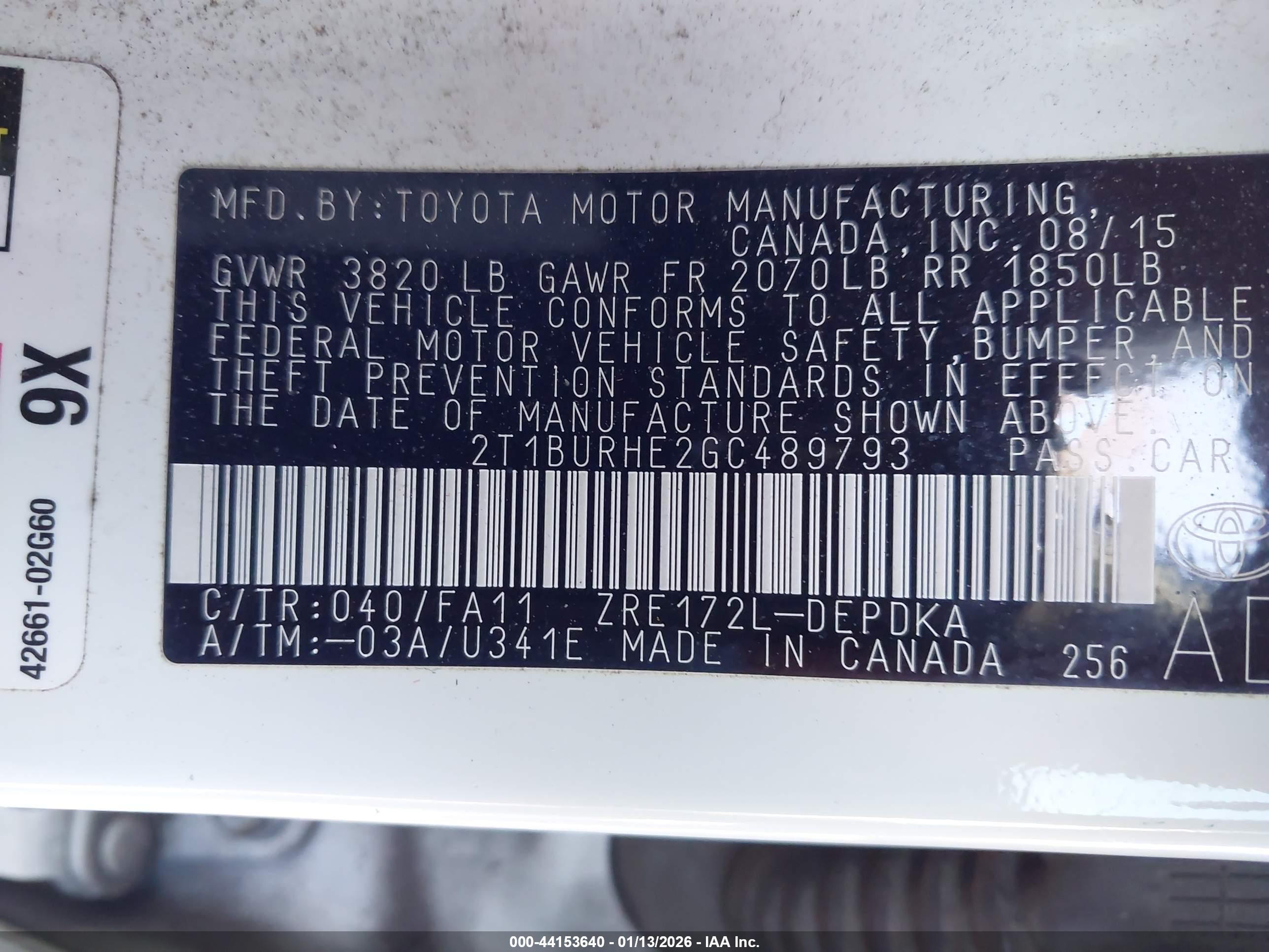 TOYOTA COROLLA image 9