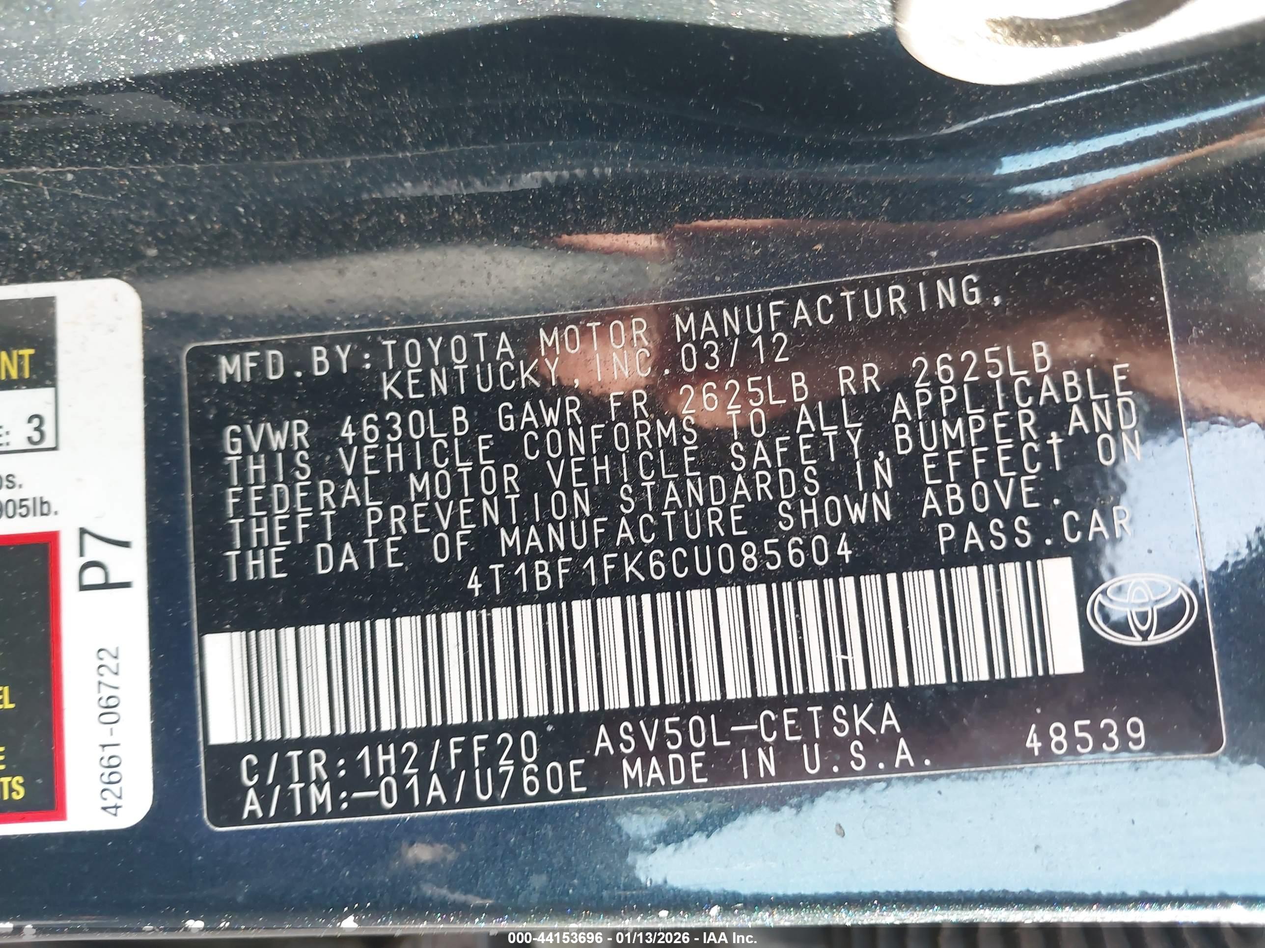 TOYOTA CAMRY image 9