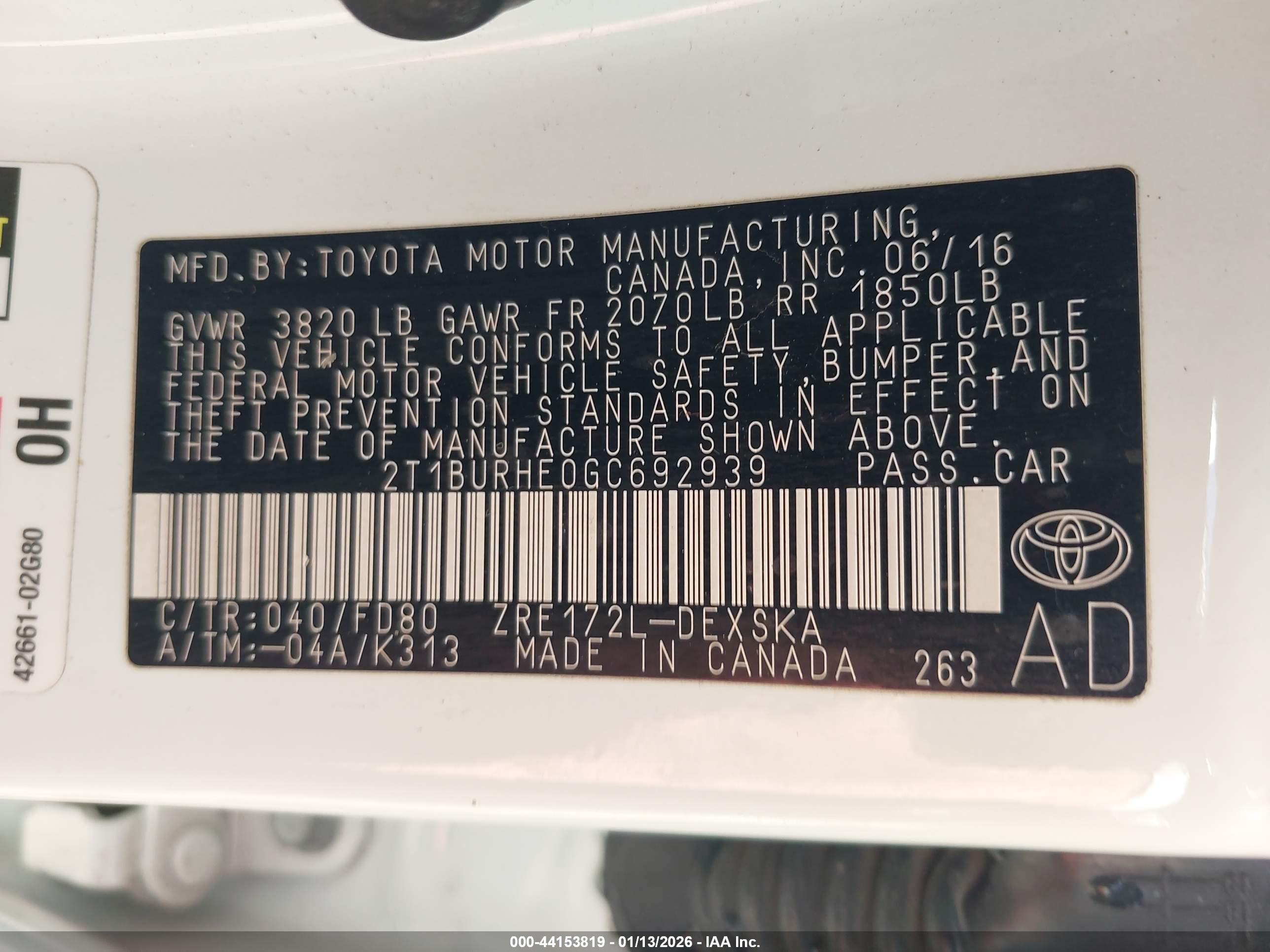 TOYOTA COROLLA image 9