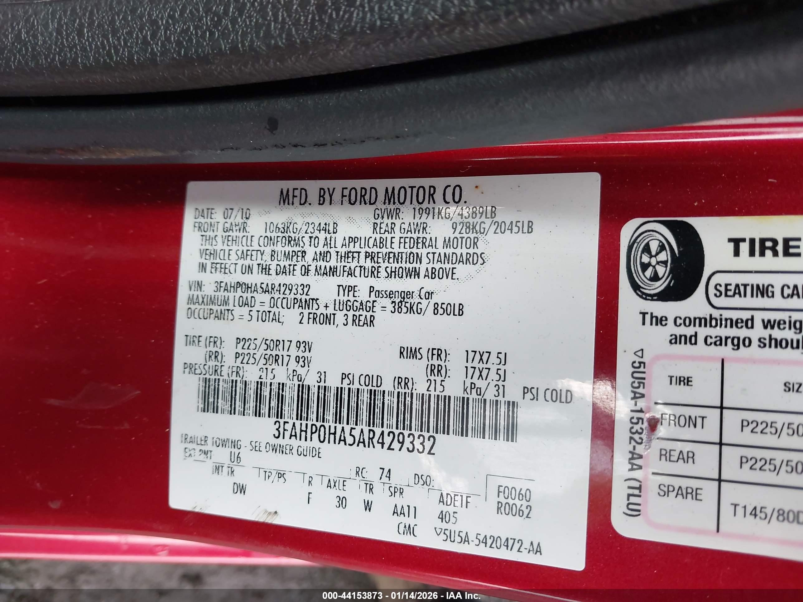 FORD FUSION image 9