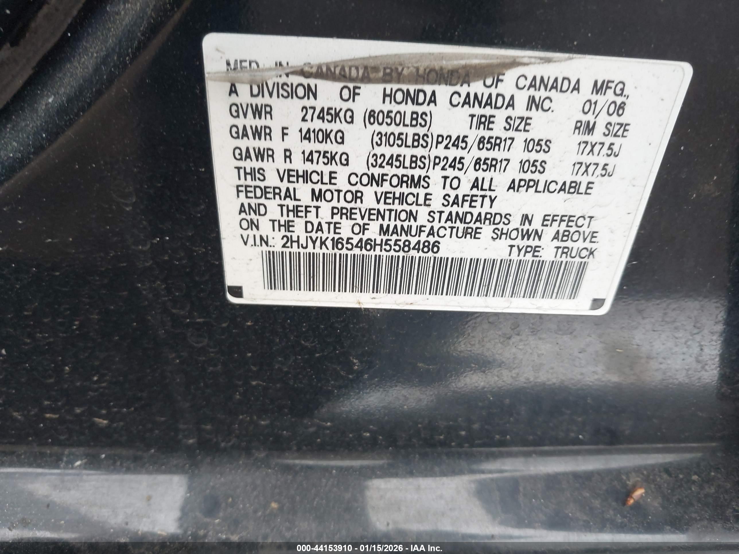 HONDA RIDGELINE image 9