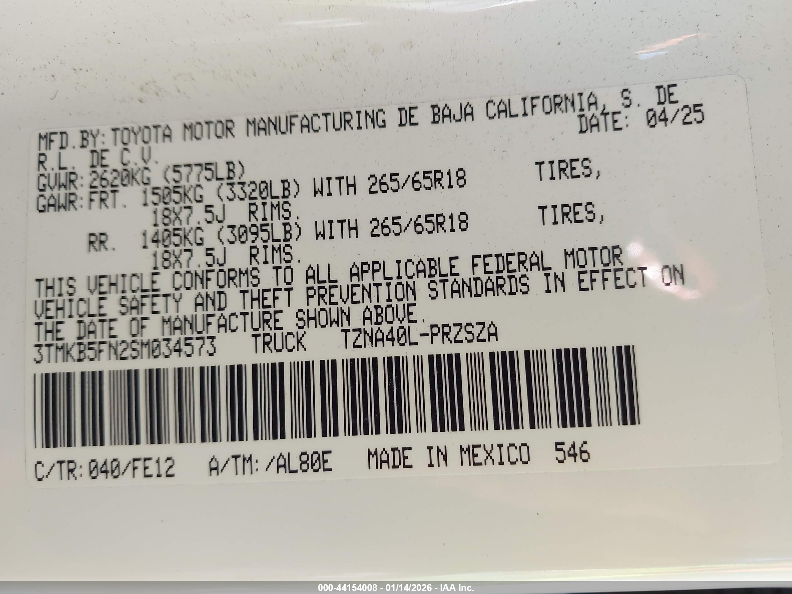 TOYOTA TACOMA image 9