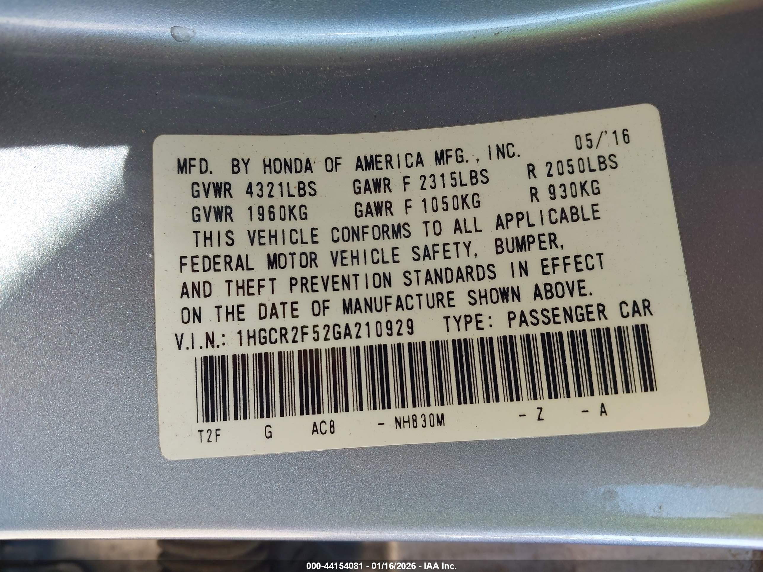 HONDA ACCORD image 9