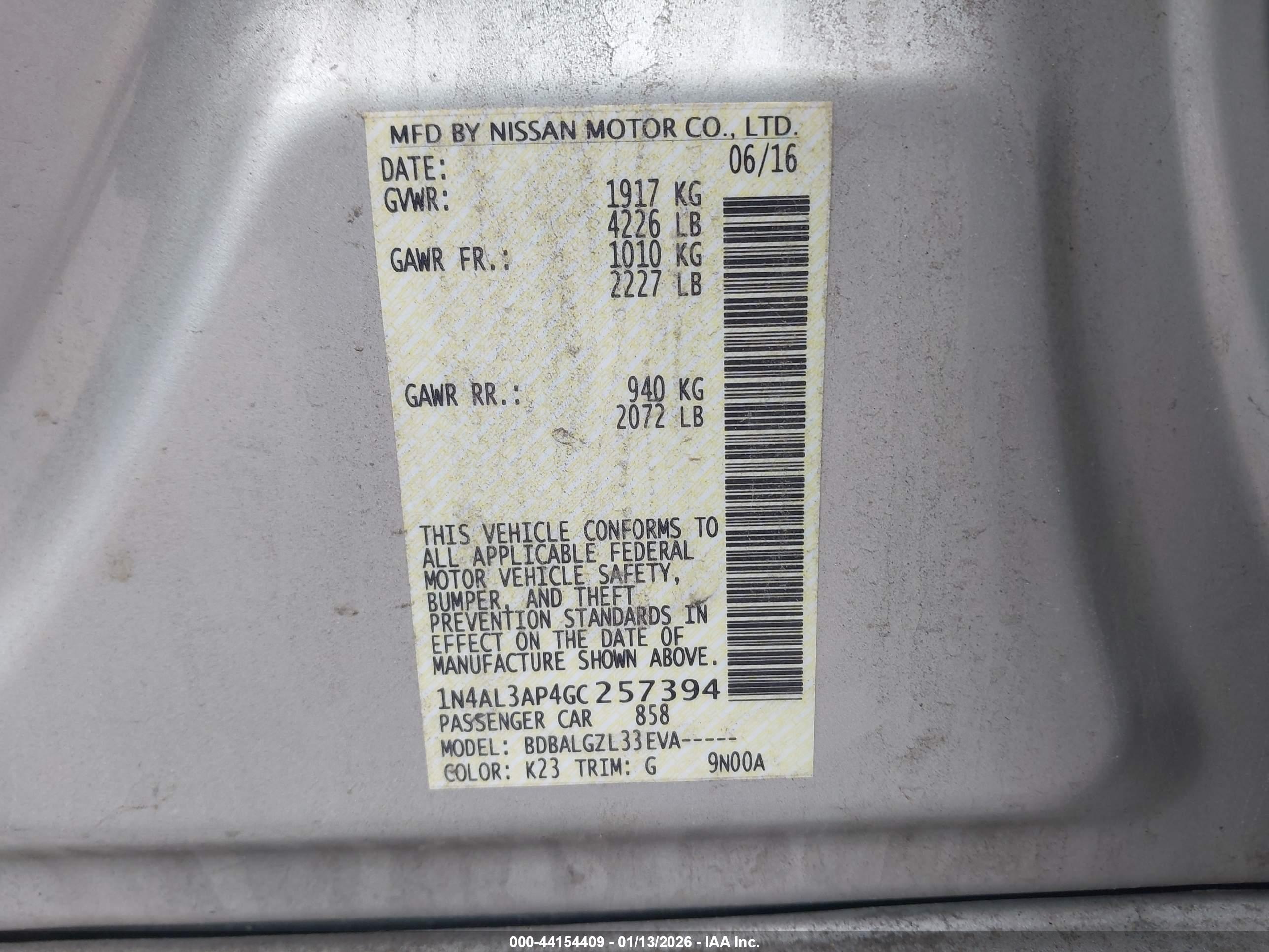 NISSAN ALTIMA image 9