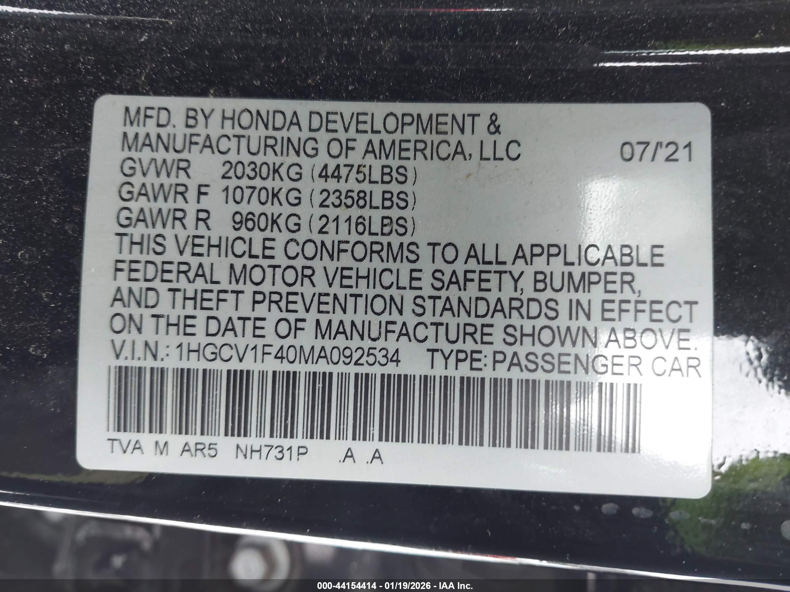 HONDA ACCORD image 9