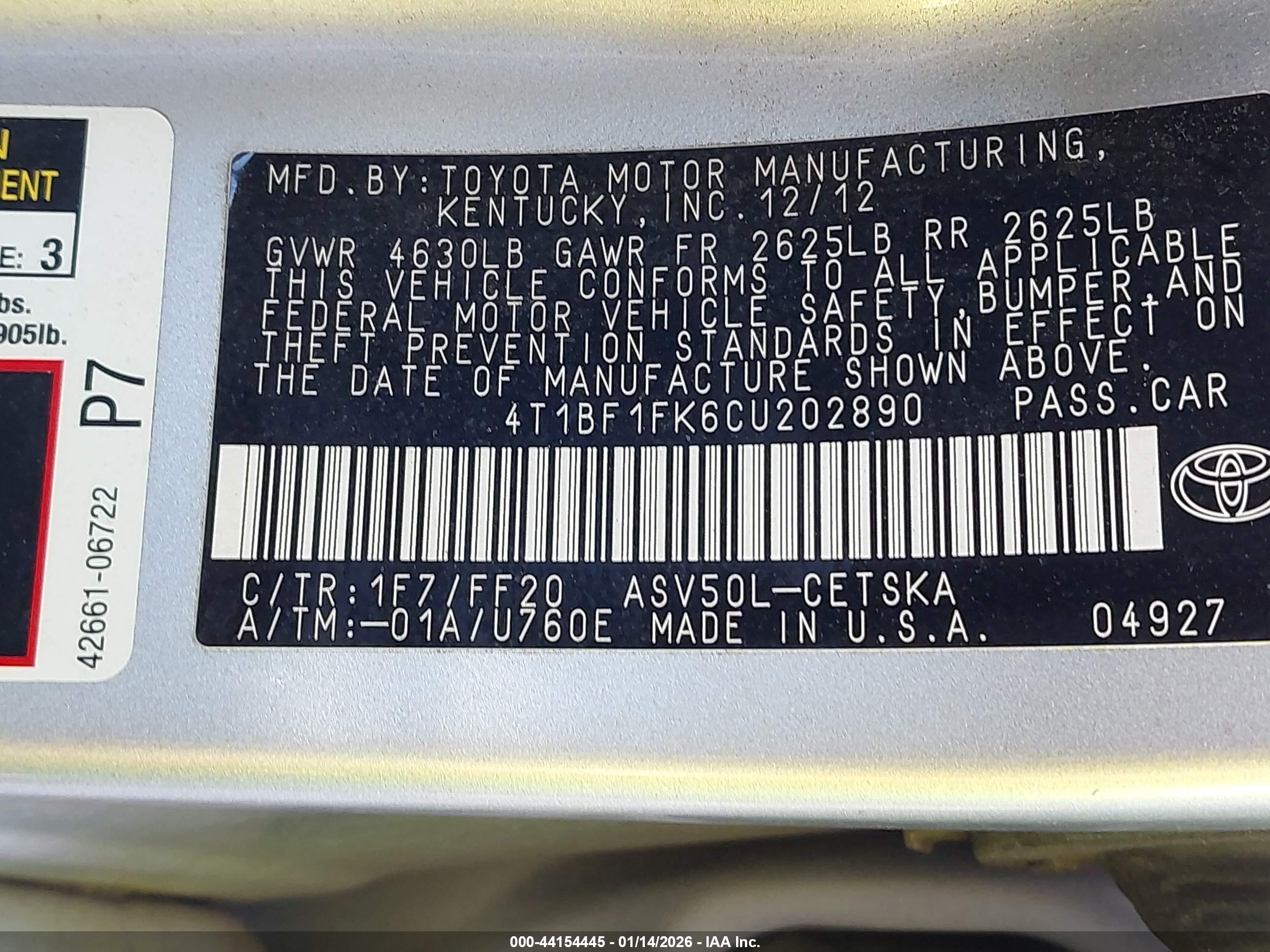 TOYOTA CAMRY image 9
