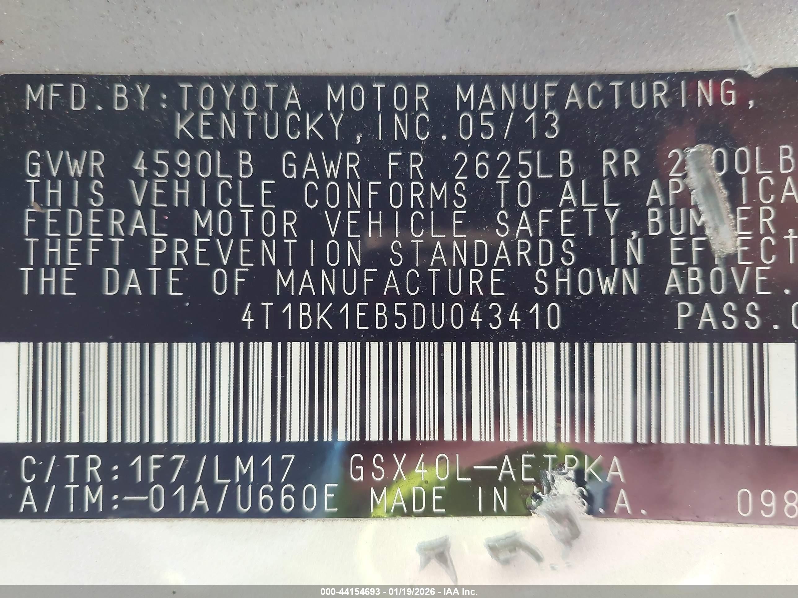 TOYOTA AVALON image 9