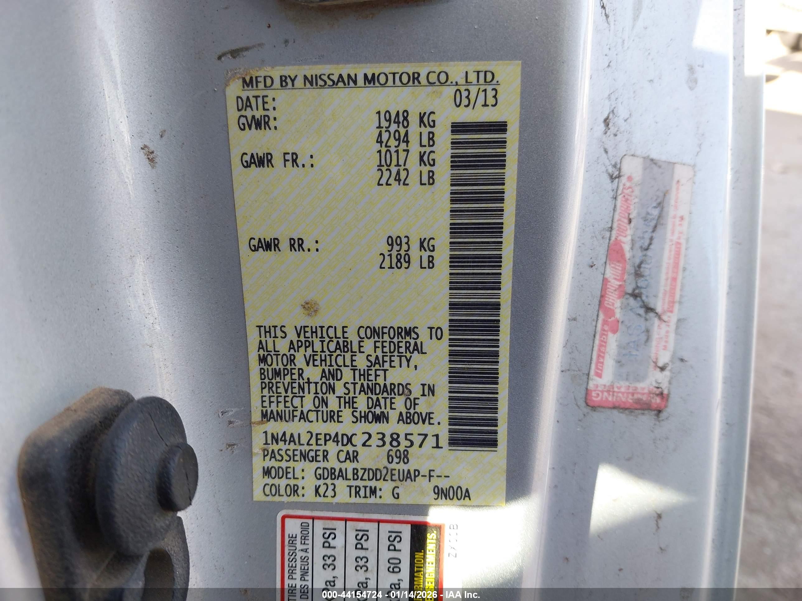 NISSAN ALTIMA image 9