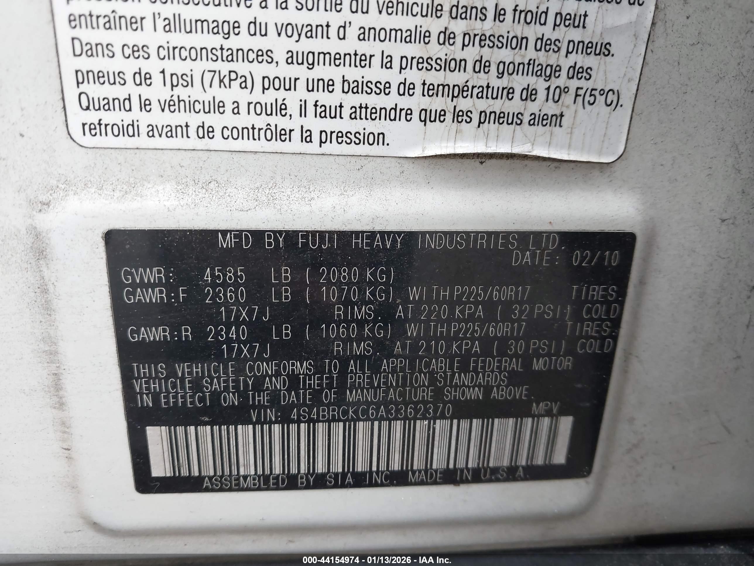 SUBARU OUTBACK image 9