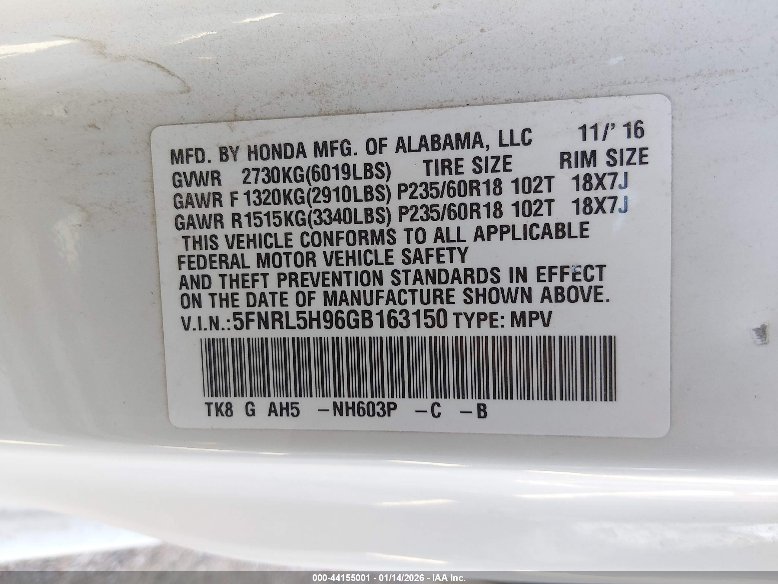 HONDA ODYSSEY image 9