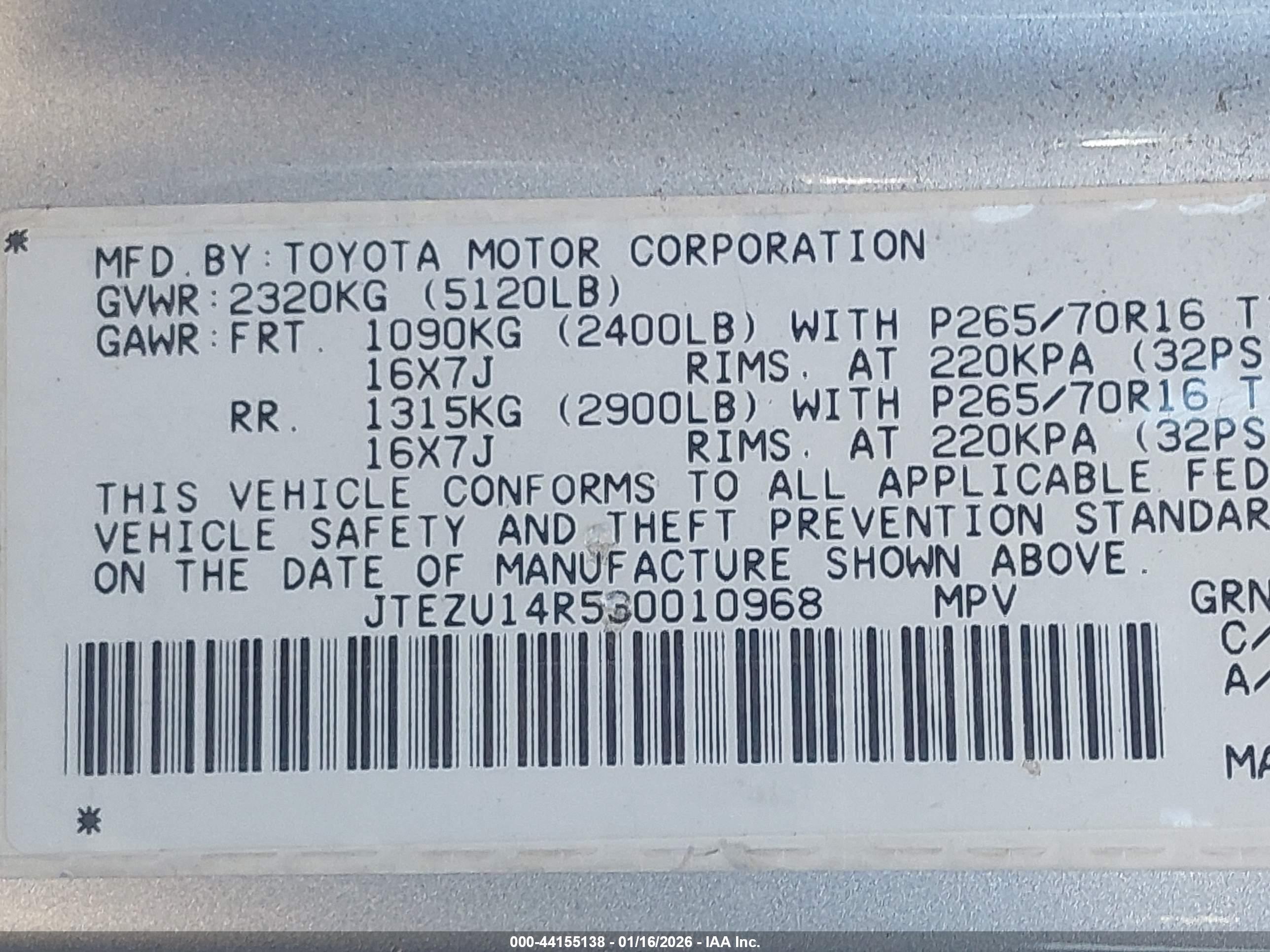 TOYOTA 4RUNNER image 9