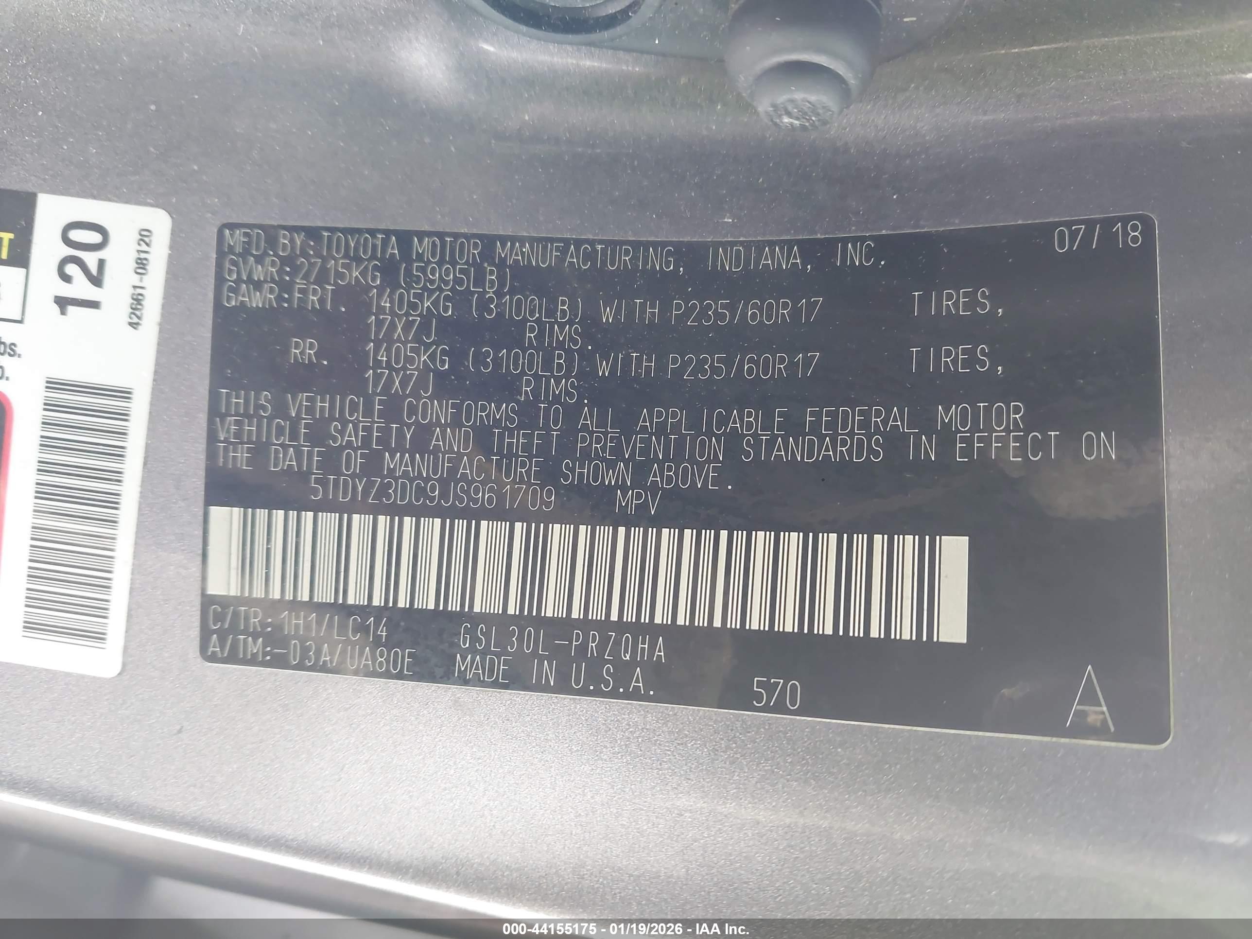TOYOTA SIENNA image 9