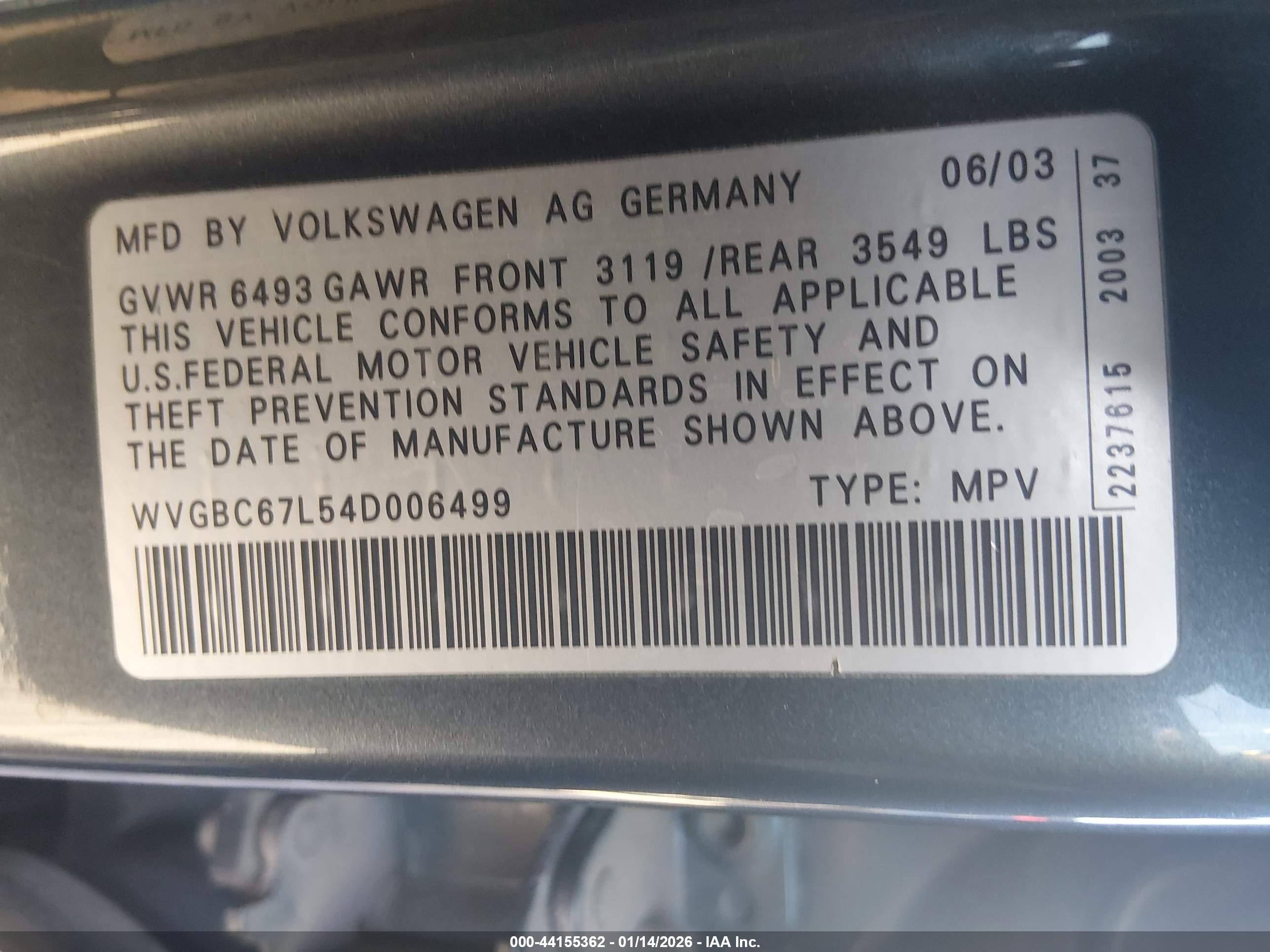 VOLKSWAGEN TOUAREG image 9