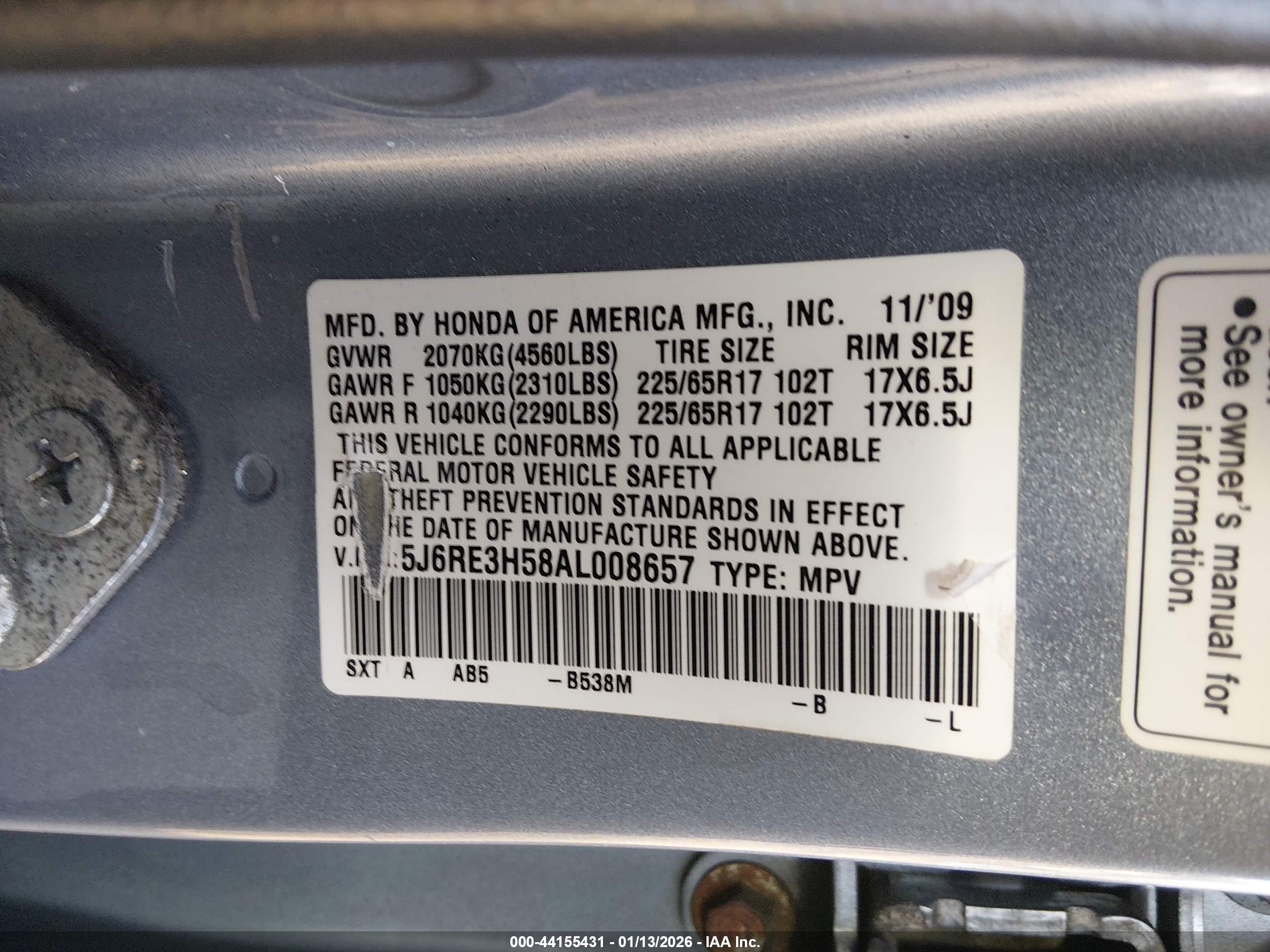 HONDA CR-V image 9