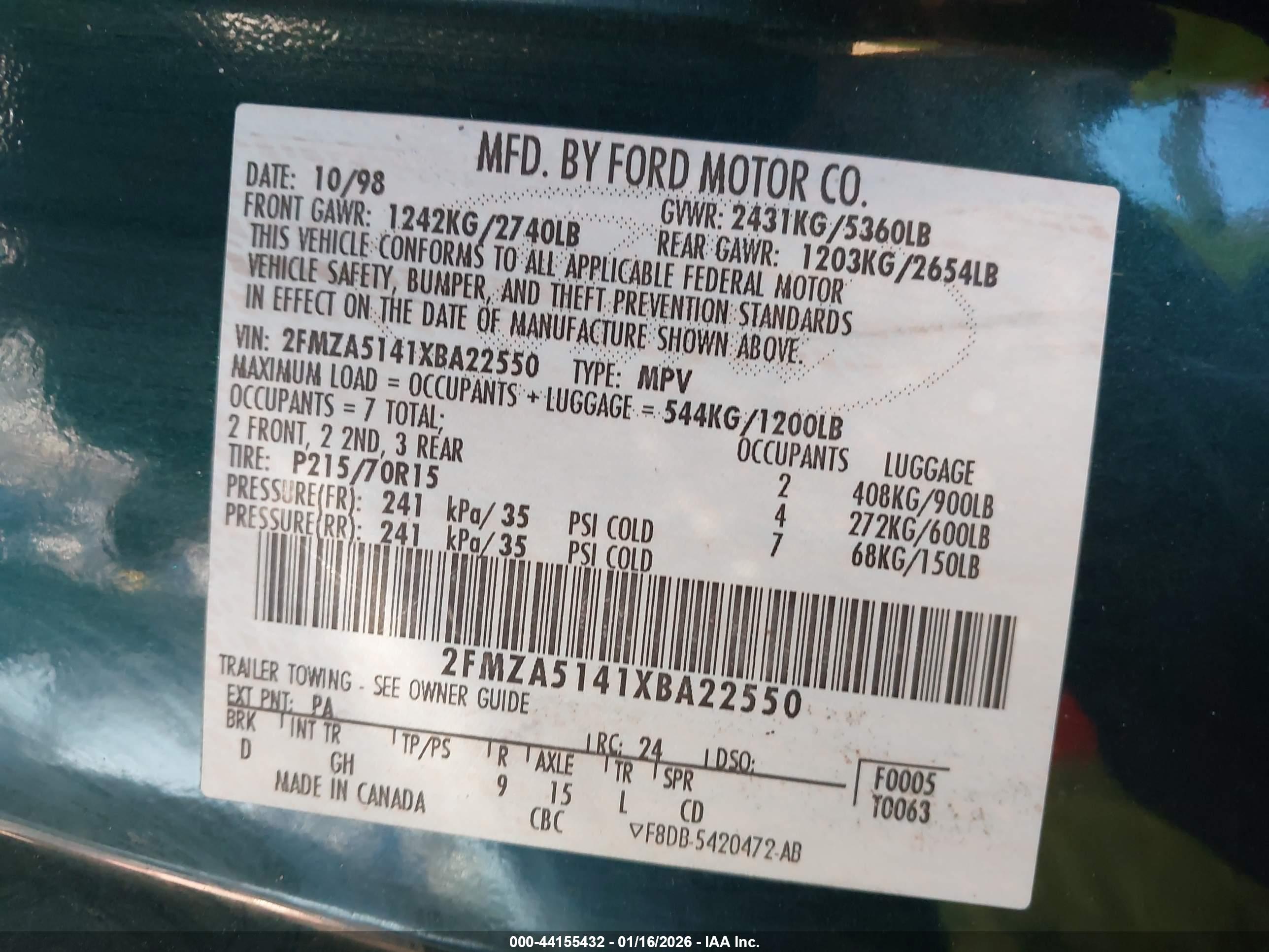FORD WINDSTAR image 9