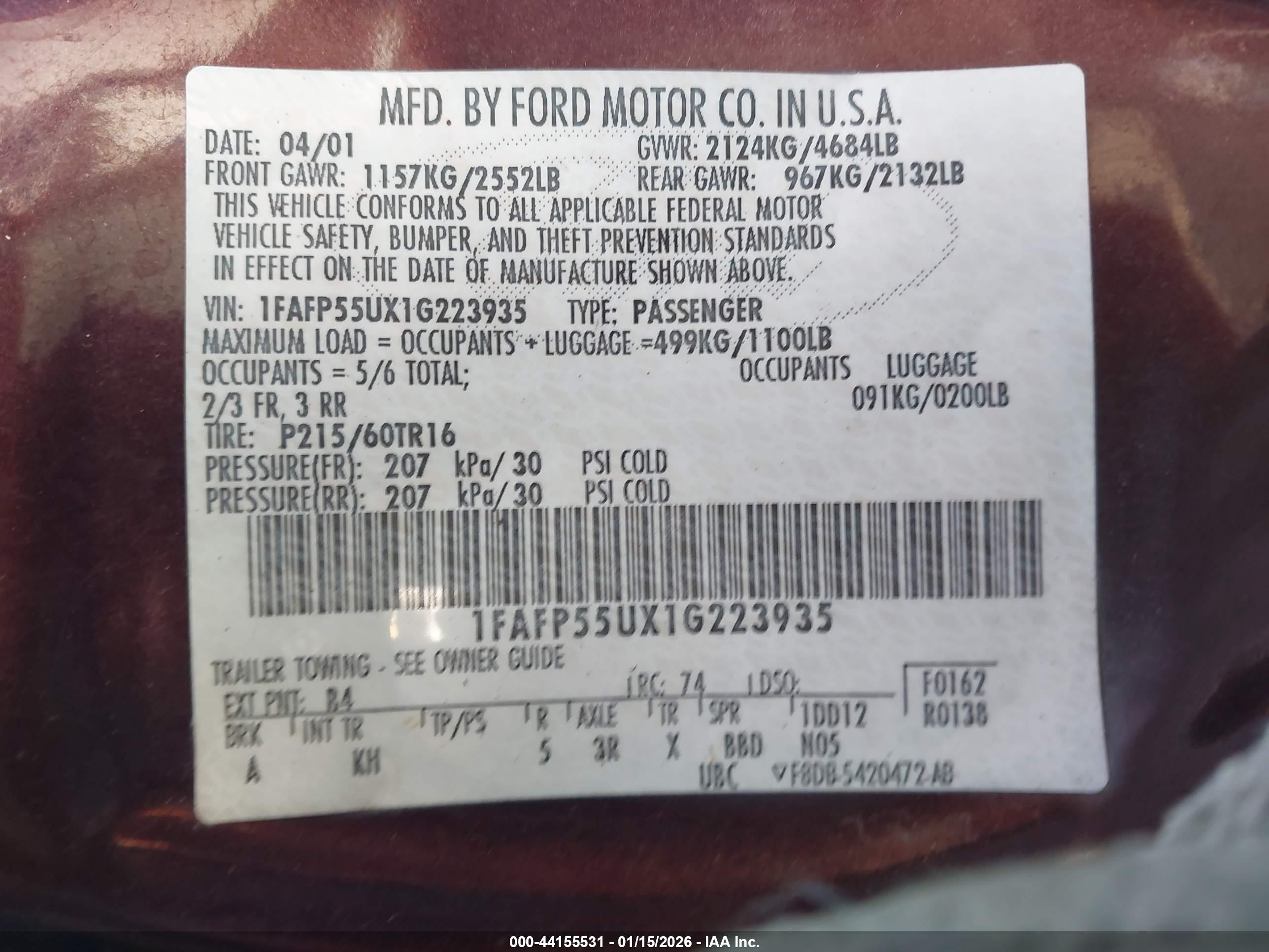 FORD TAURUS image 9