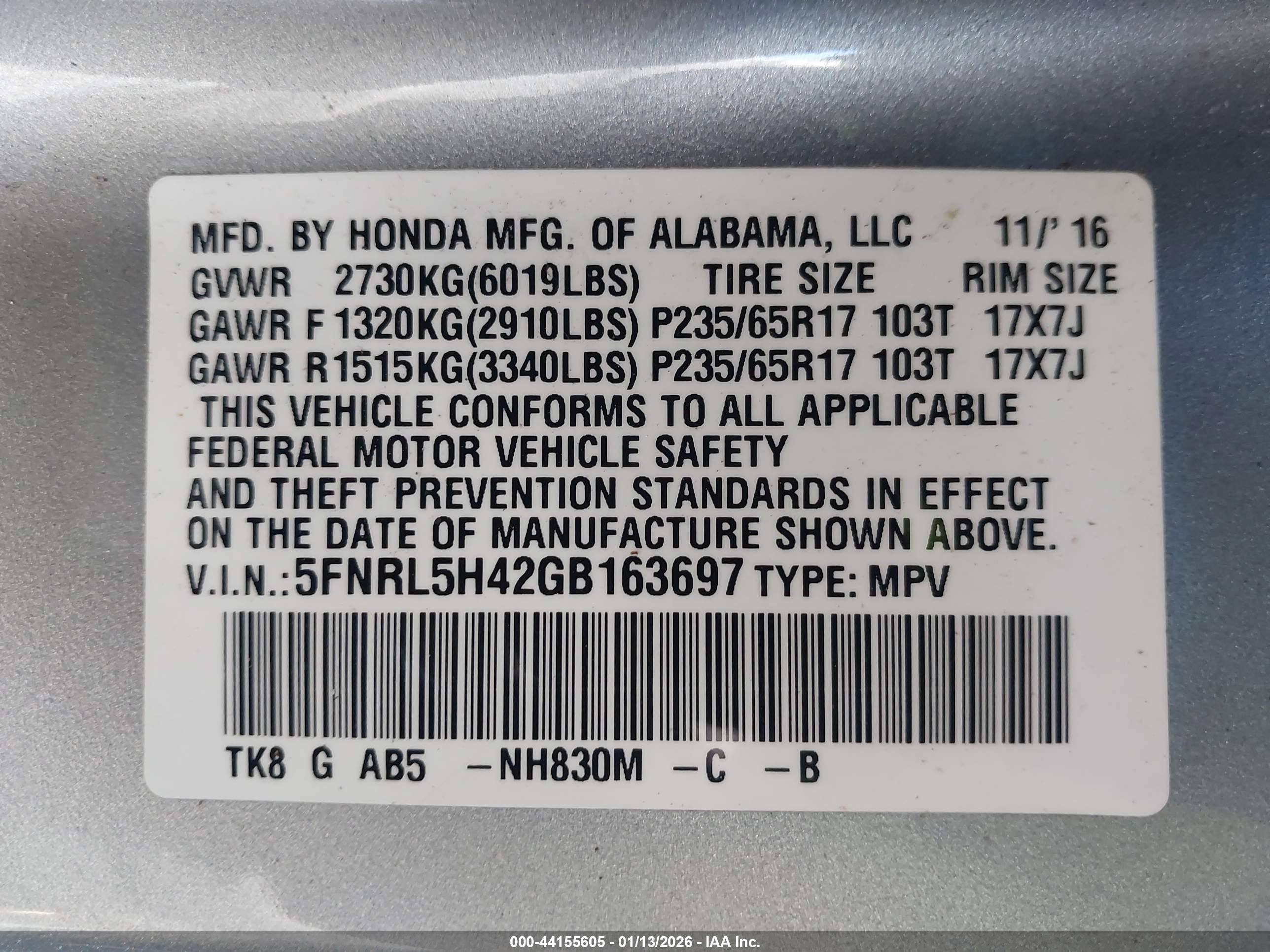 HONDA ODYSSEY image 9